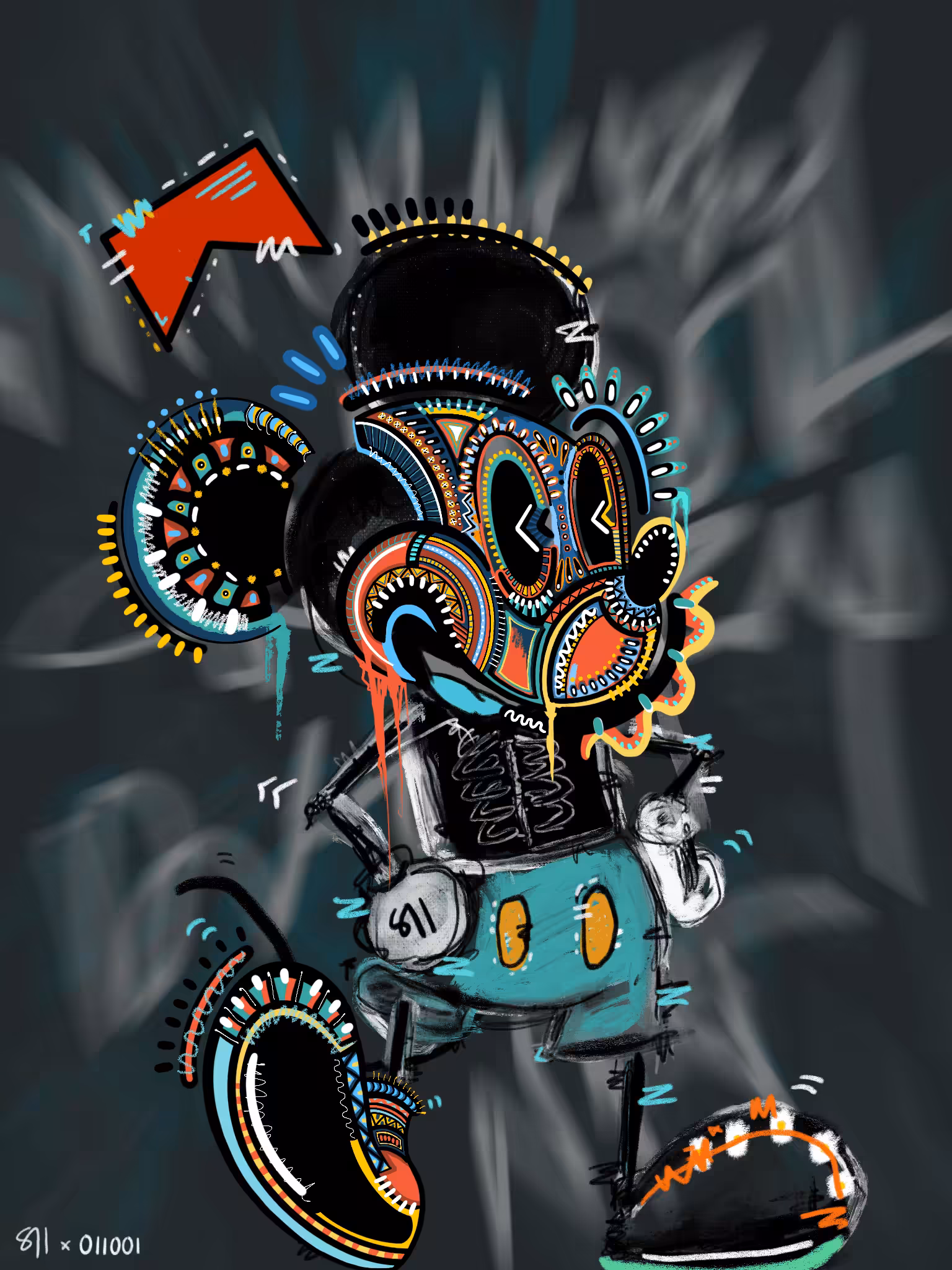 Polychrome Masked Rat