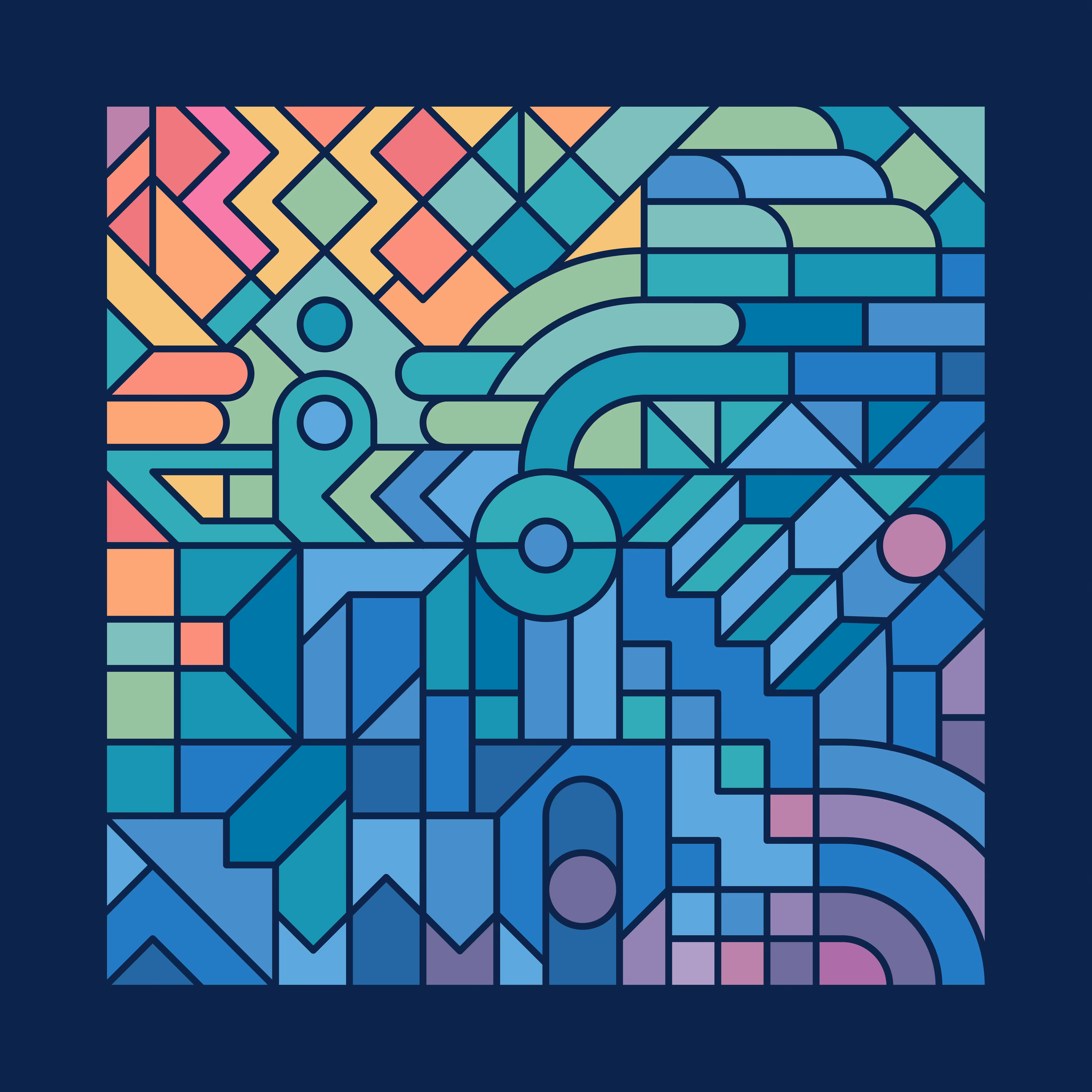 Colourful Chaos - Square v.