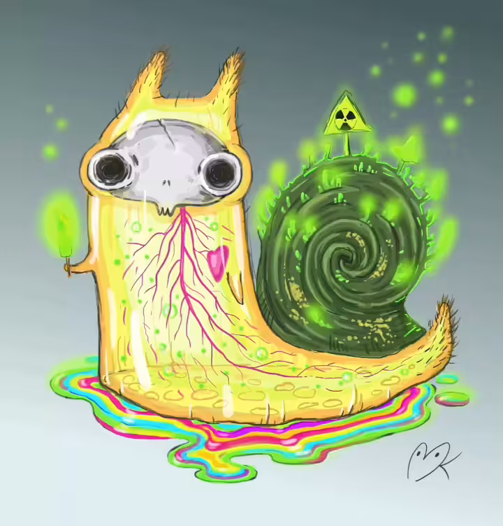 Radioactive snail