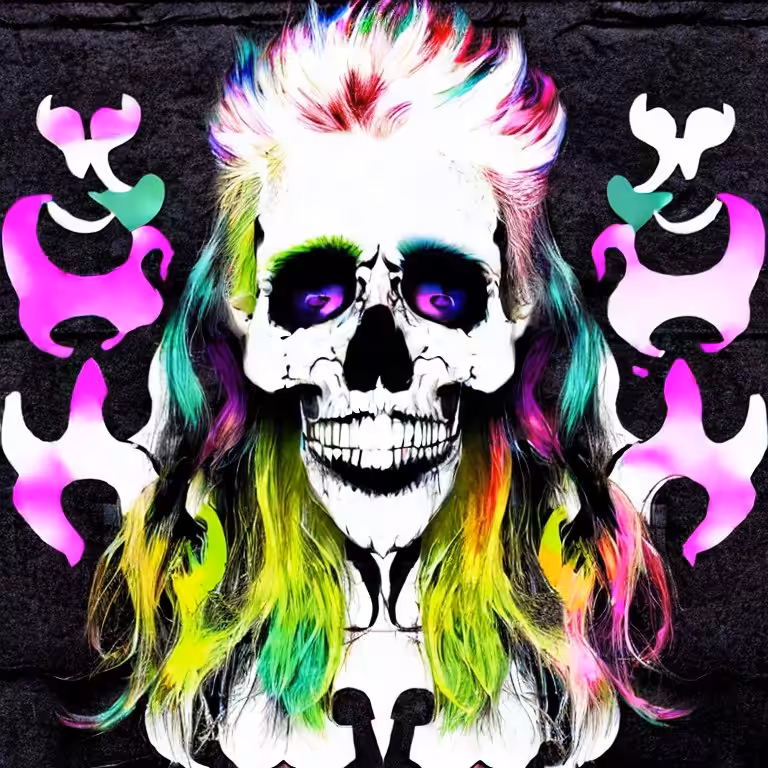 Cotton Candy Skull #162