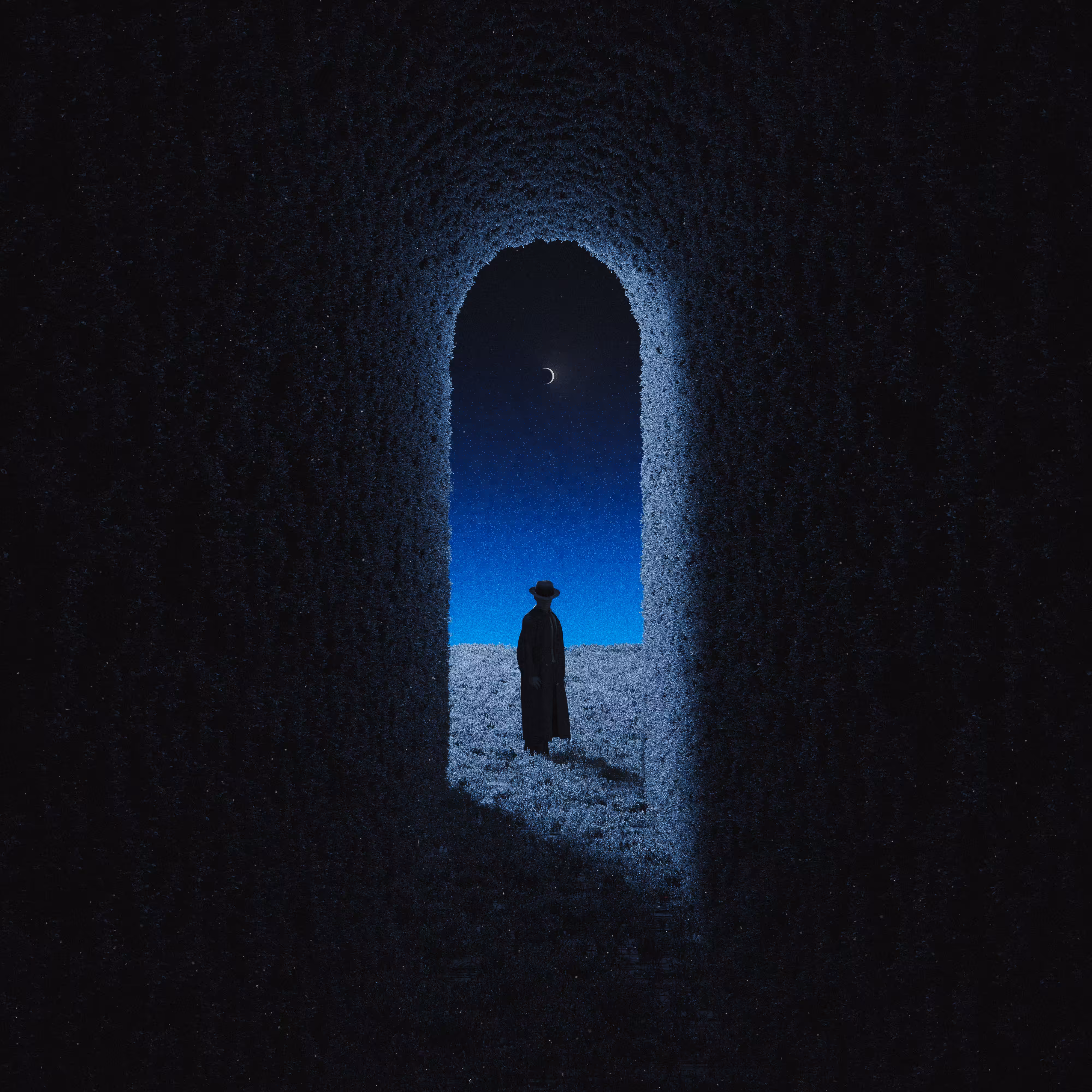 silhouette of man