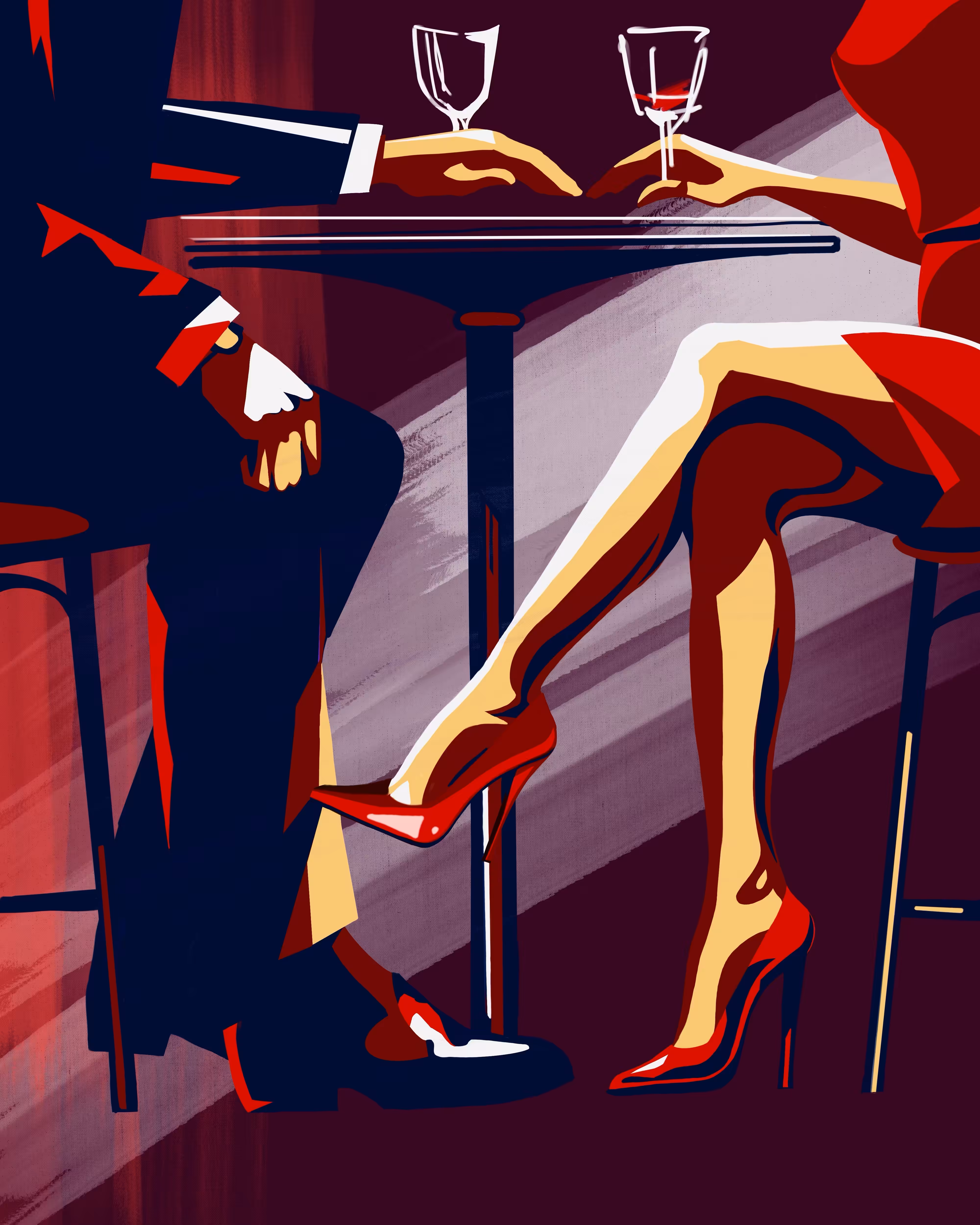 Flirting. Red.