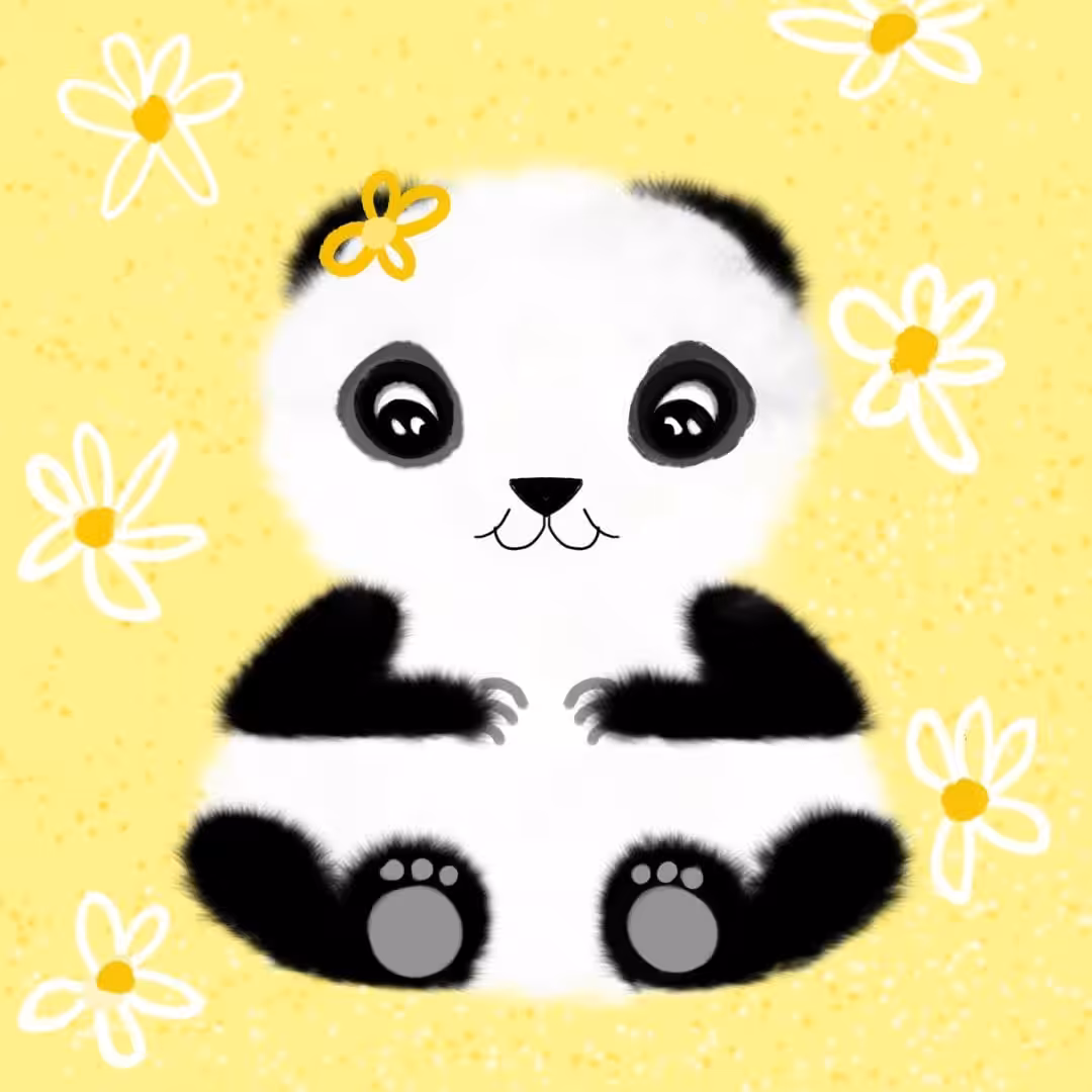 panda in yellow