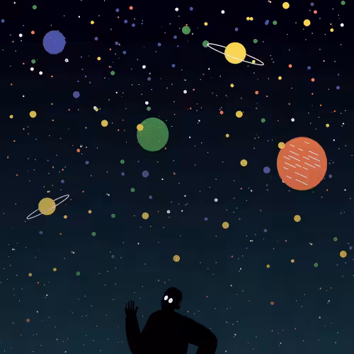 A space-like night