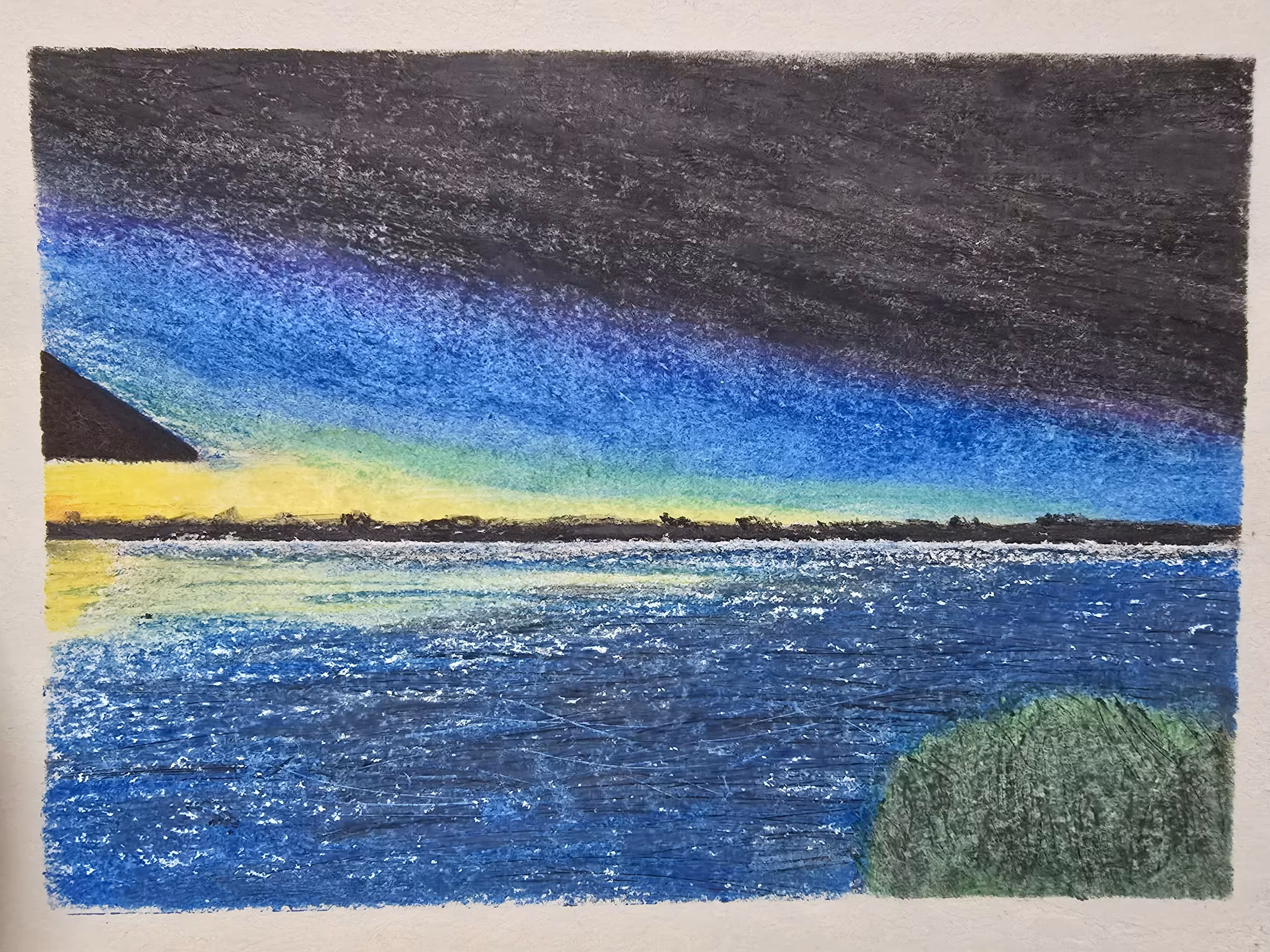Demerara's River Sunset with Crayons