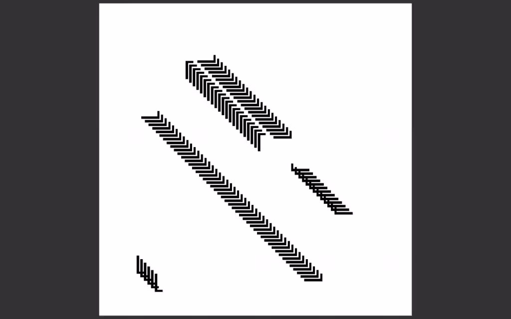 108 L's Rotated & Arranged, 2021