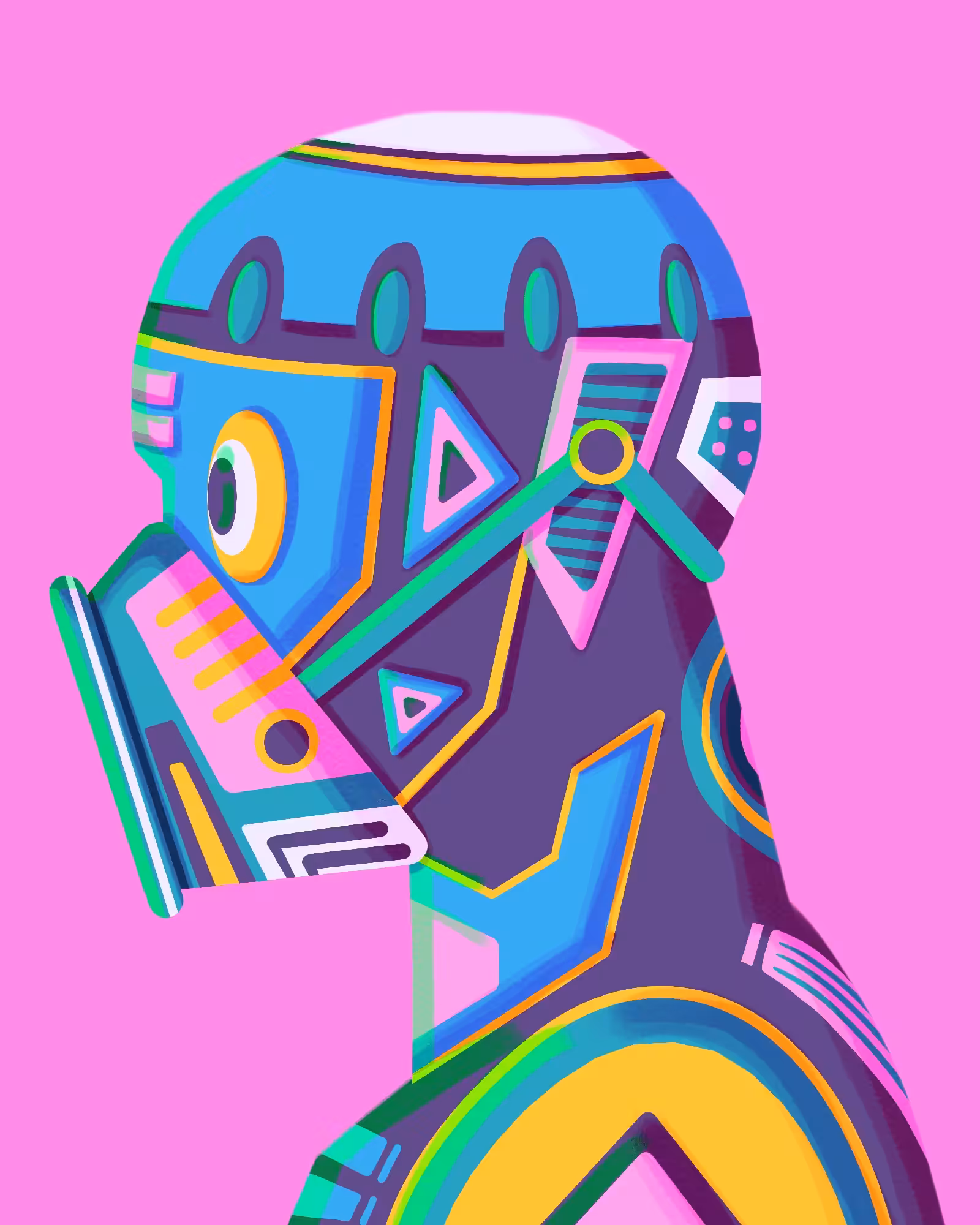 humanoid virus mask #28