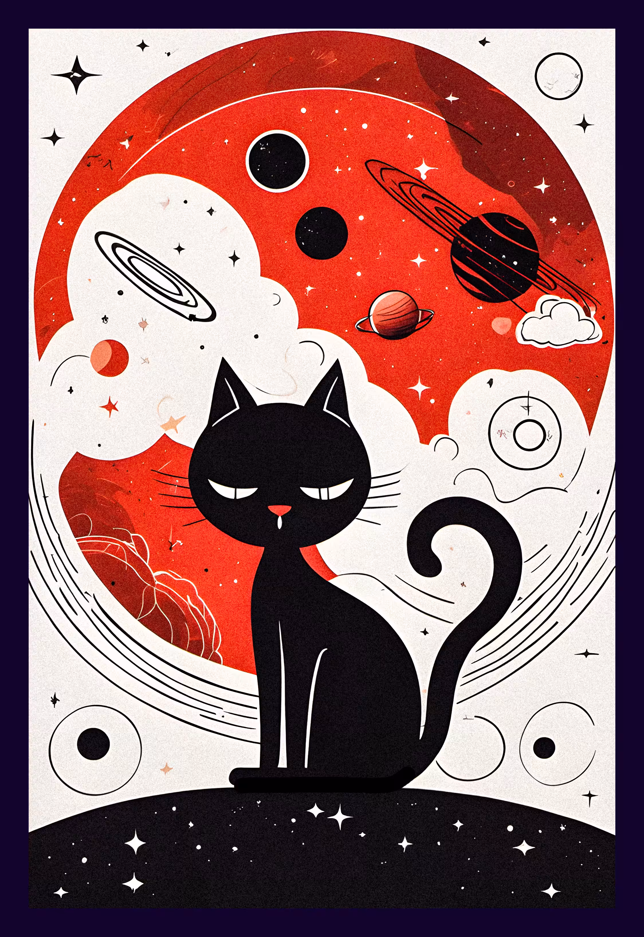 I'm a Black cosmic cat.