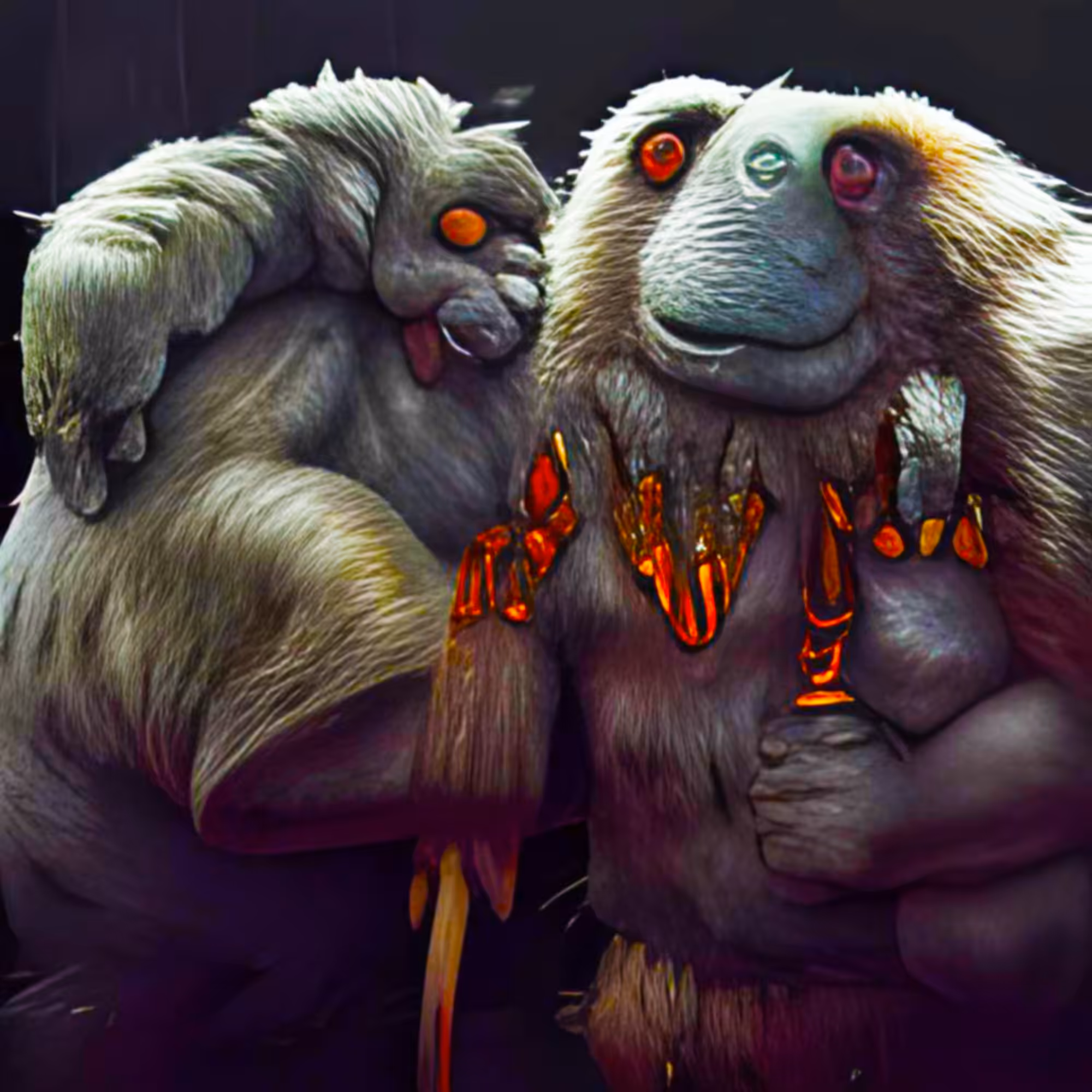 Docile Drop Bears Frolicking