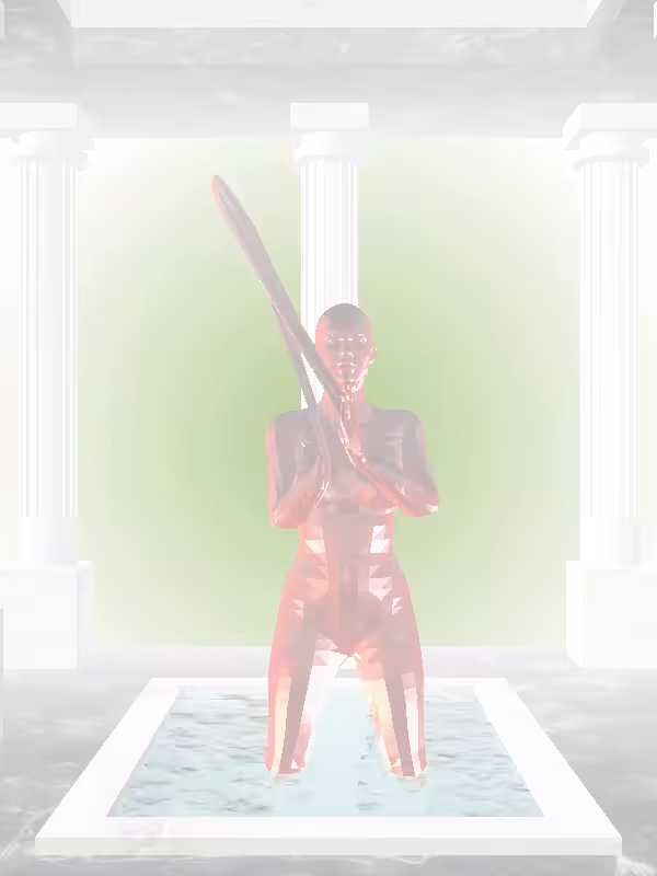 HeavenComputer: The Fragmented Praying Bright Red Woman #6167