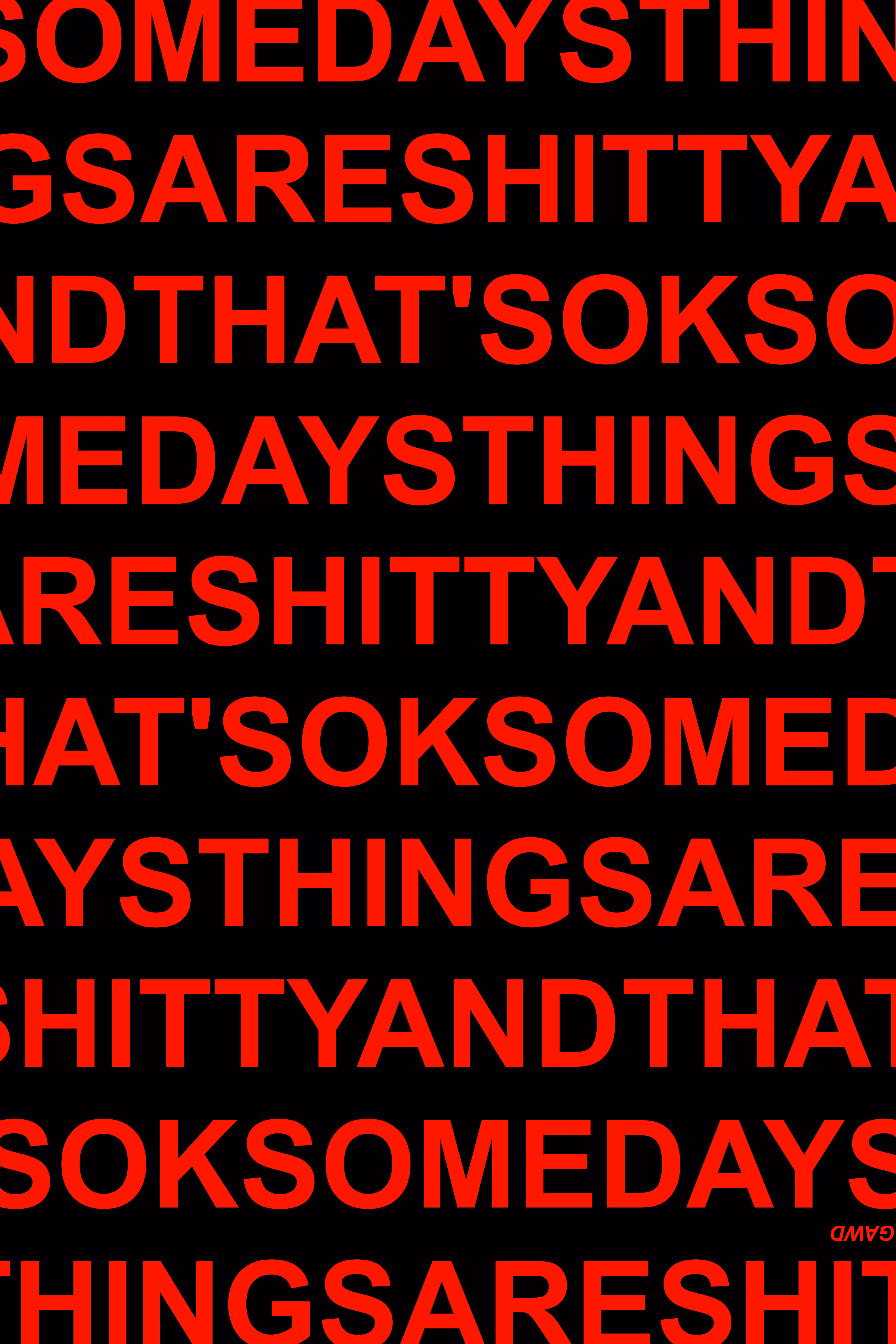 2026 ARTWORK: SOME DAYS THINGS ARE SHITTY AND THAT’S OK (478)