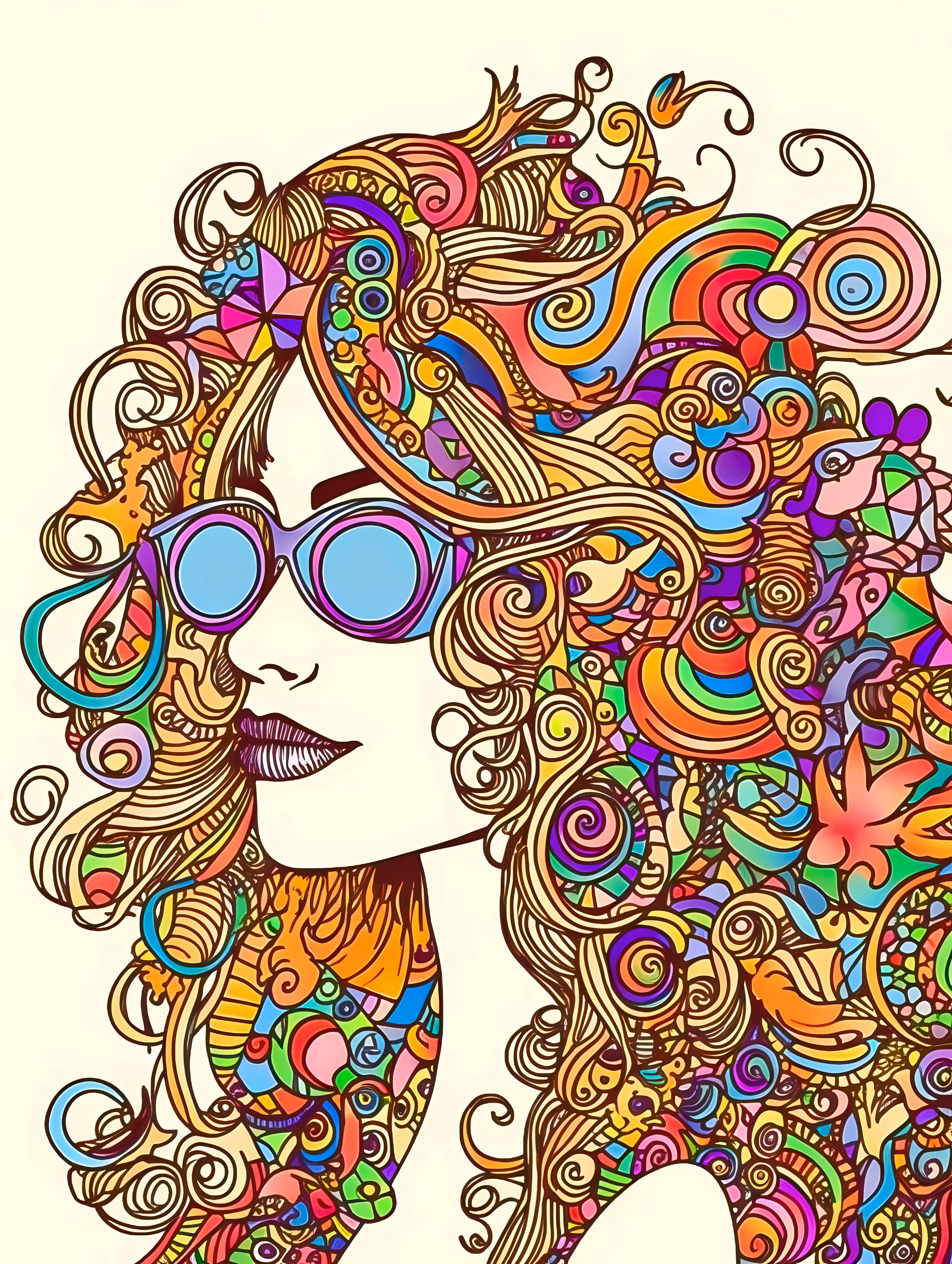 Doodle Hippies 70s #7