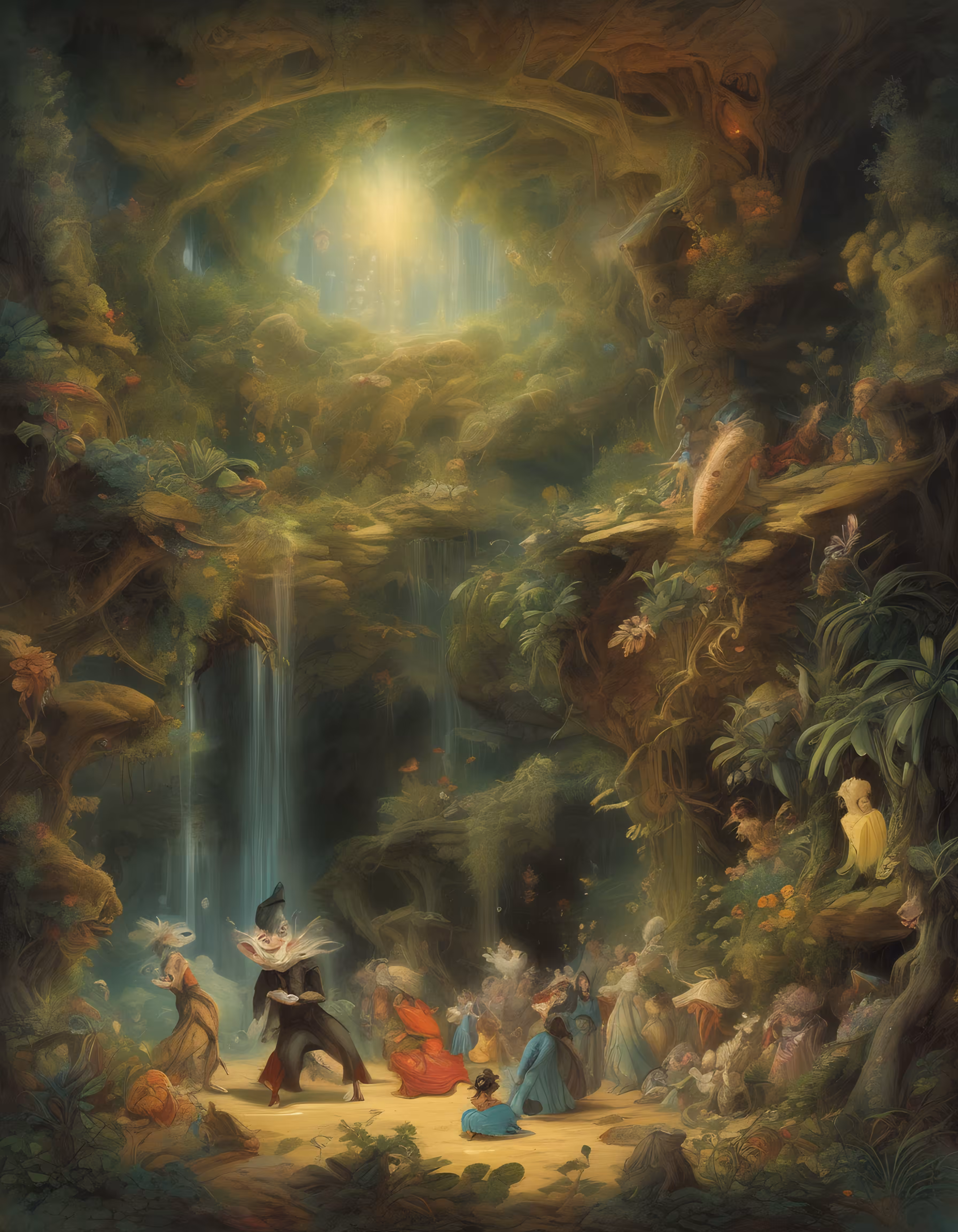 Mystical Waterfall Hosts Midnight Revelry
