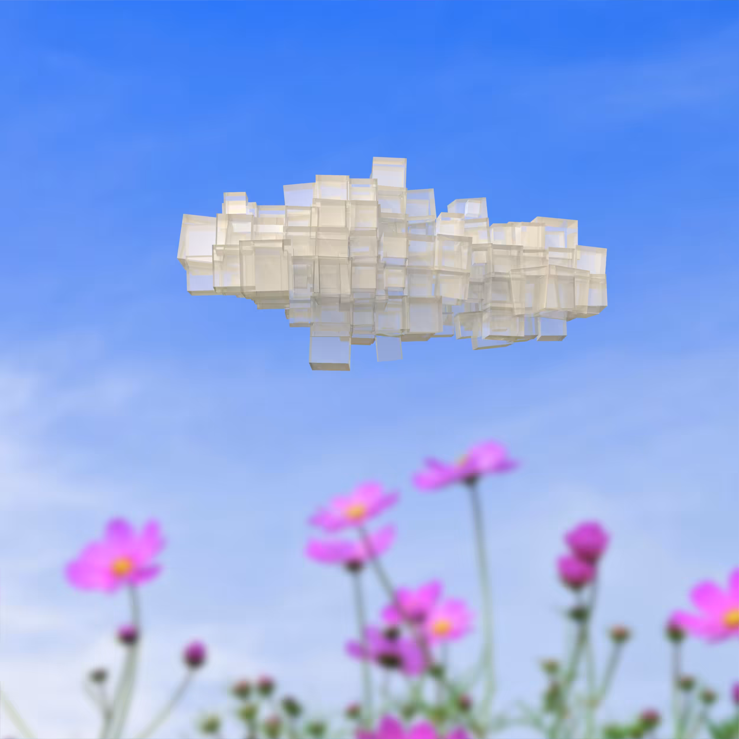 One fluffy cloud