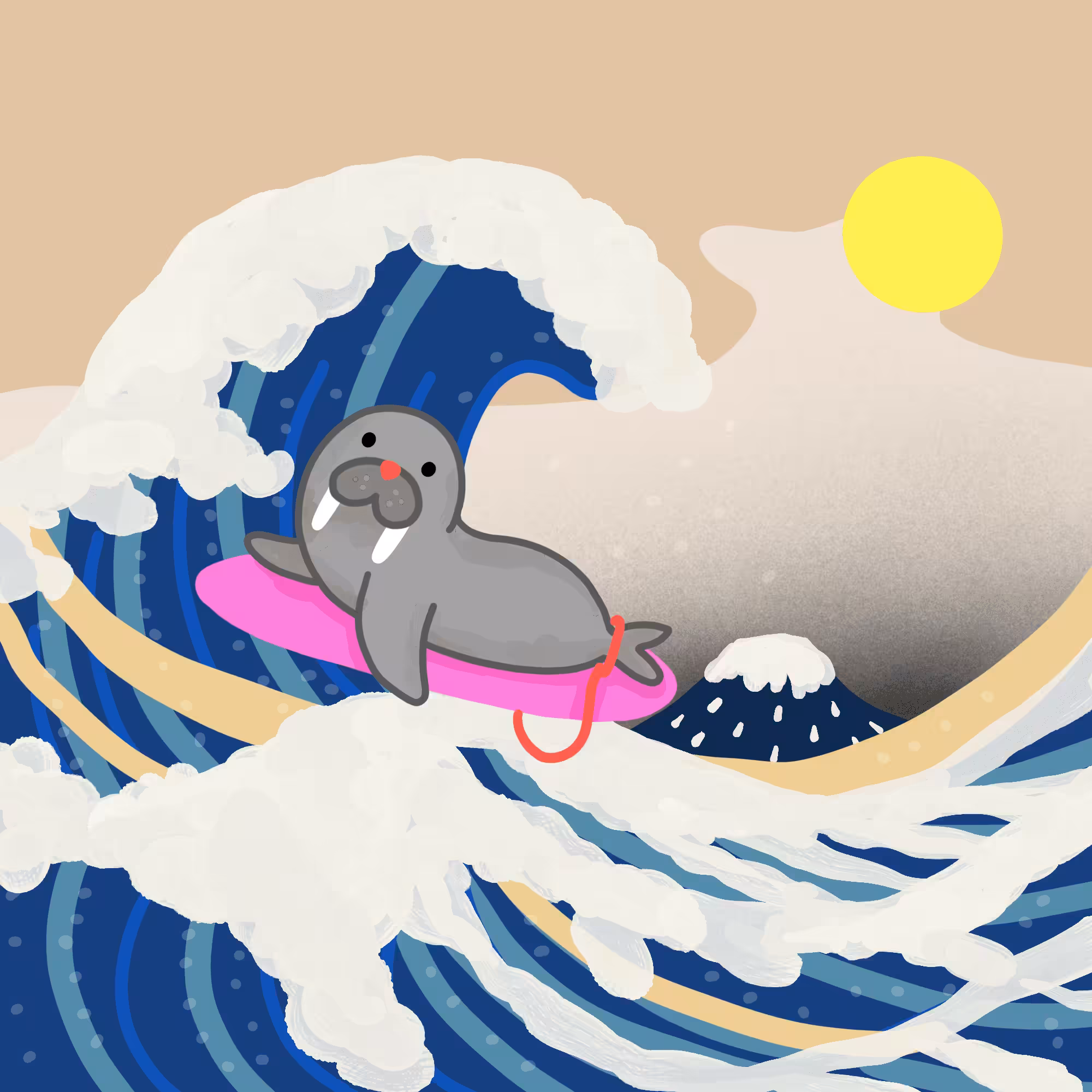 Surfing on The Great Wave #13