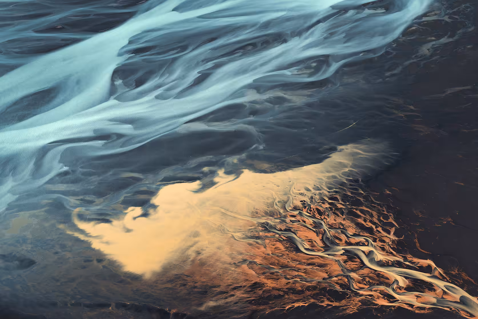 Glacial River from Above #24