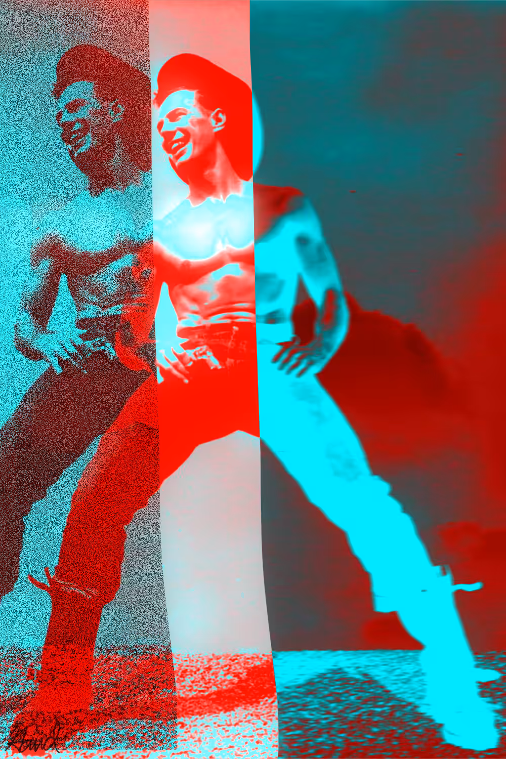 2025 DAILY ARTWORK: BEEFCAKE GLITCH COWBOY, FRAME 2