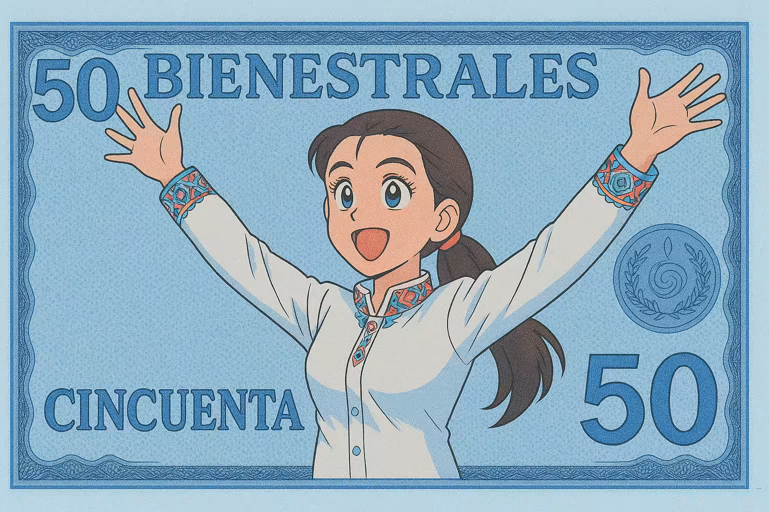 Bienestrales: Mexican Art Money: Bienestrales Art Money 50 Pesos