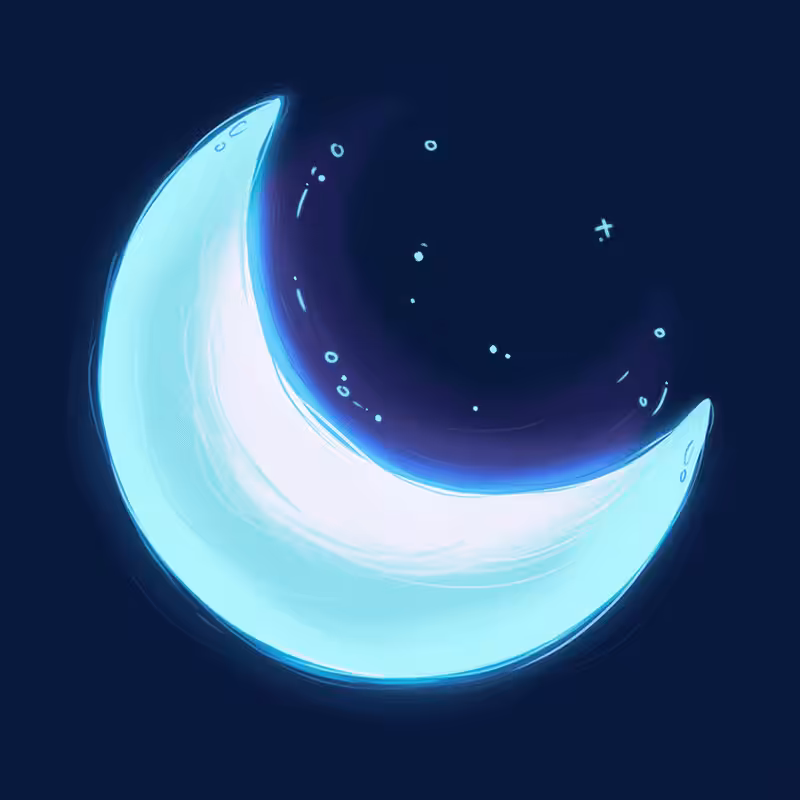 Moon #15 Night Blue
