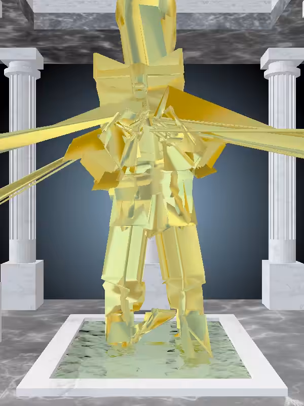 HeavenComputer: The Cheering Green-Golden Goblet Woman #3885