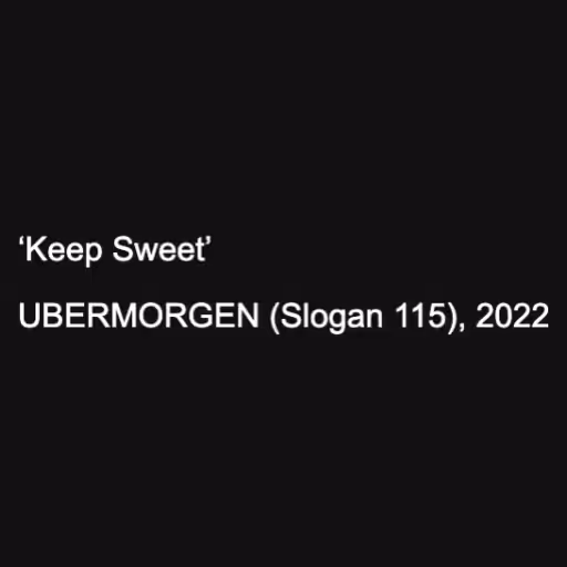 ‘Keep Sweet’

UBERMO...