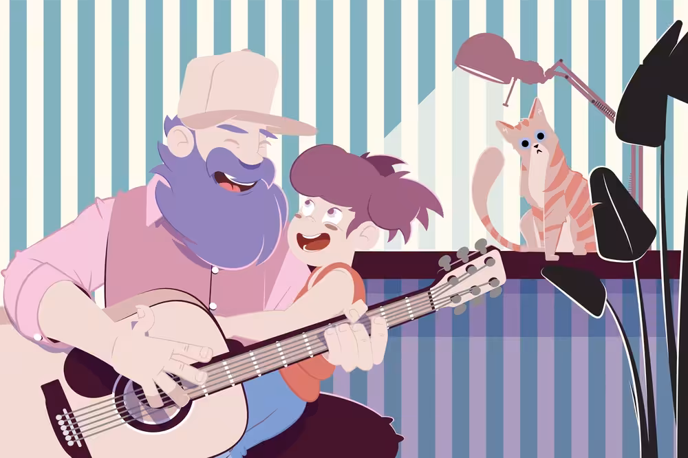 STAY AT HOME DAD - Guitar with daddy