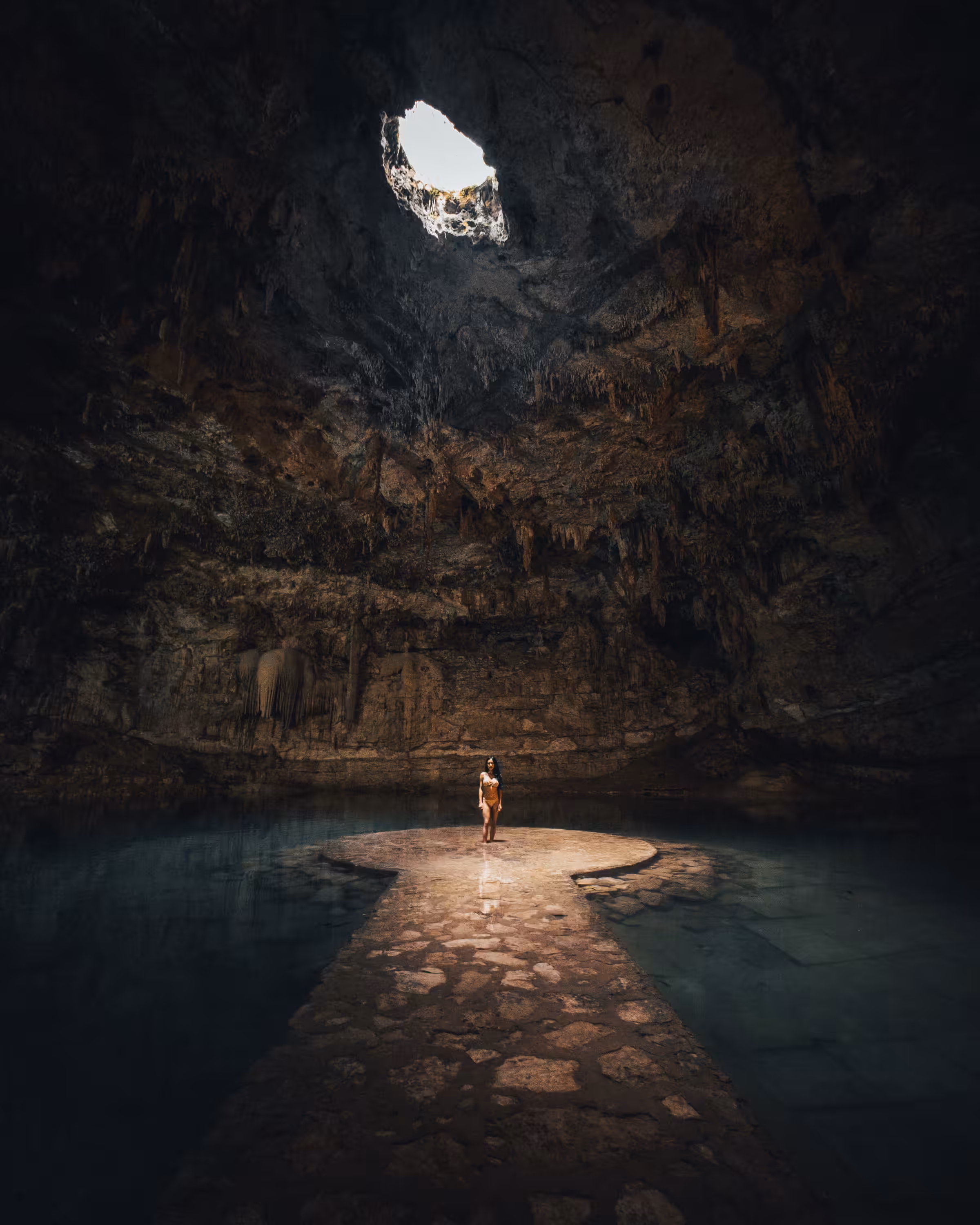Lady in Cenote 