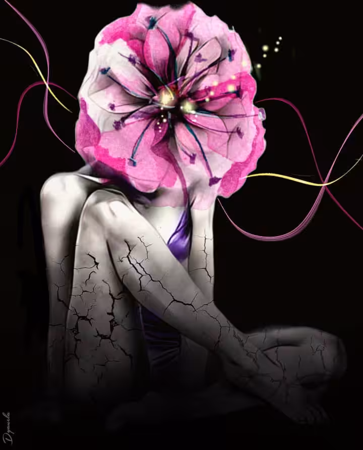 The flower in the stone