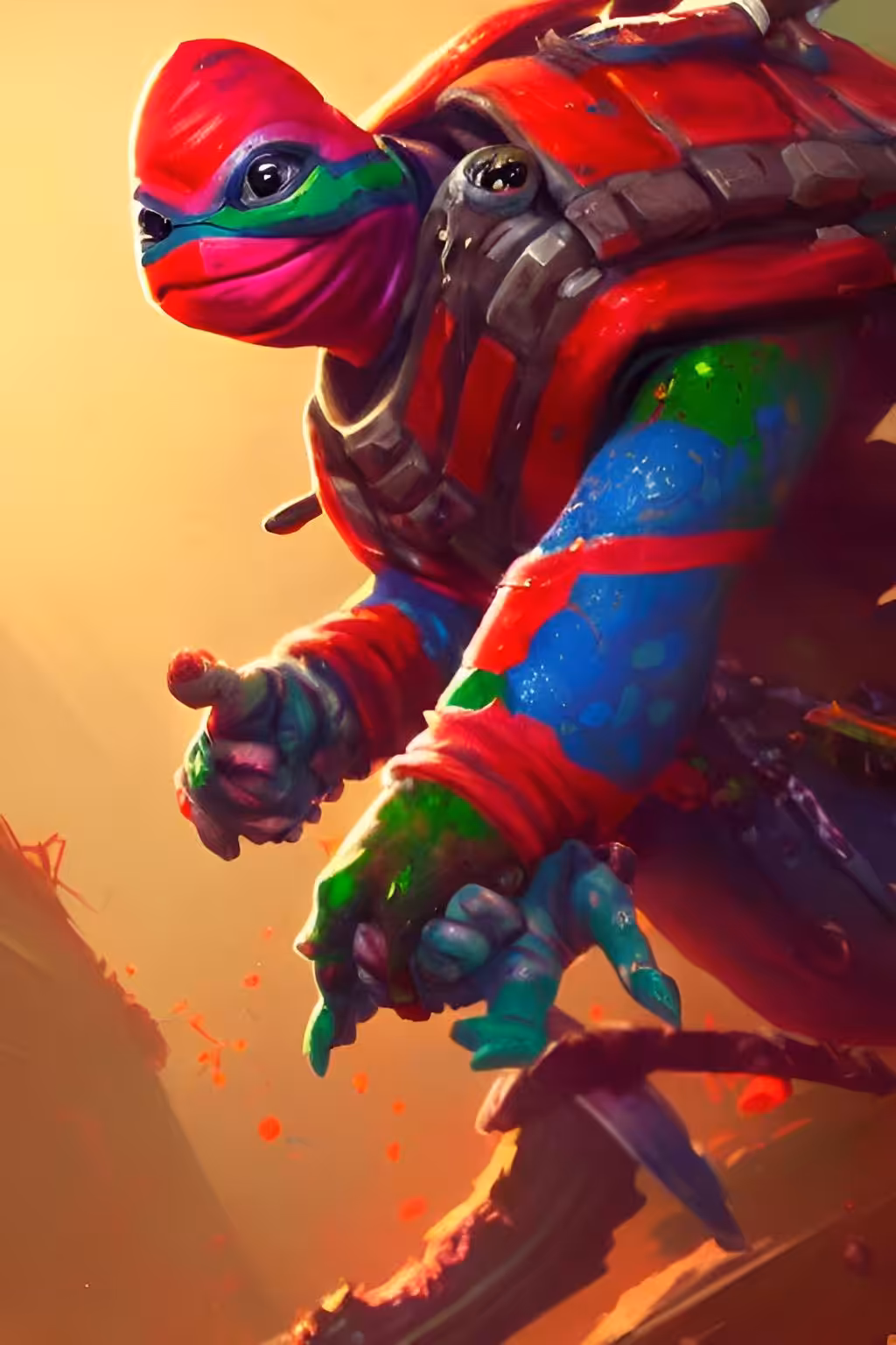 Splatter Punks AI: Red Ninja Turtle #1