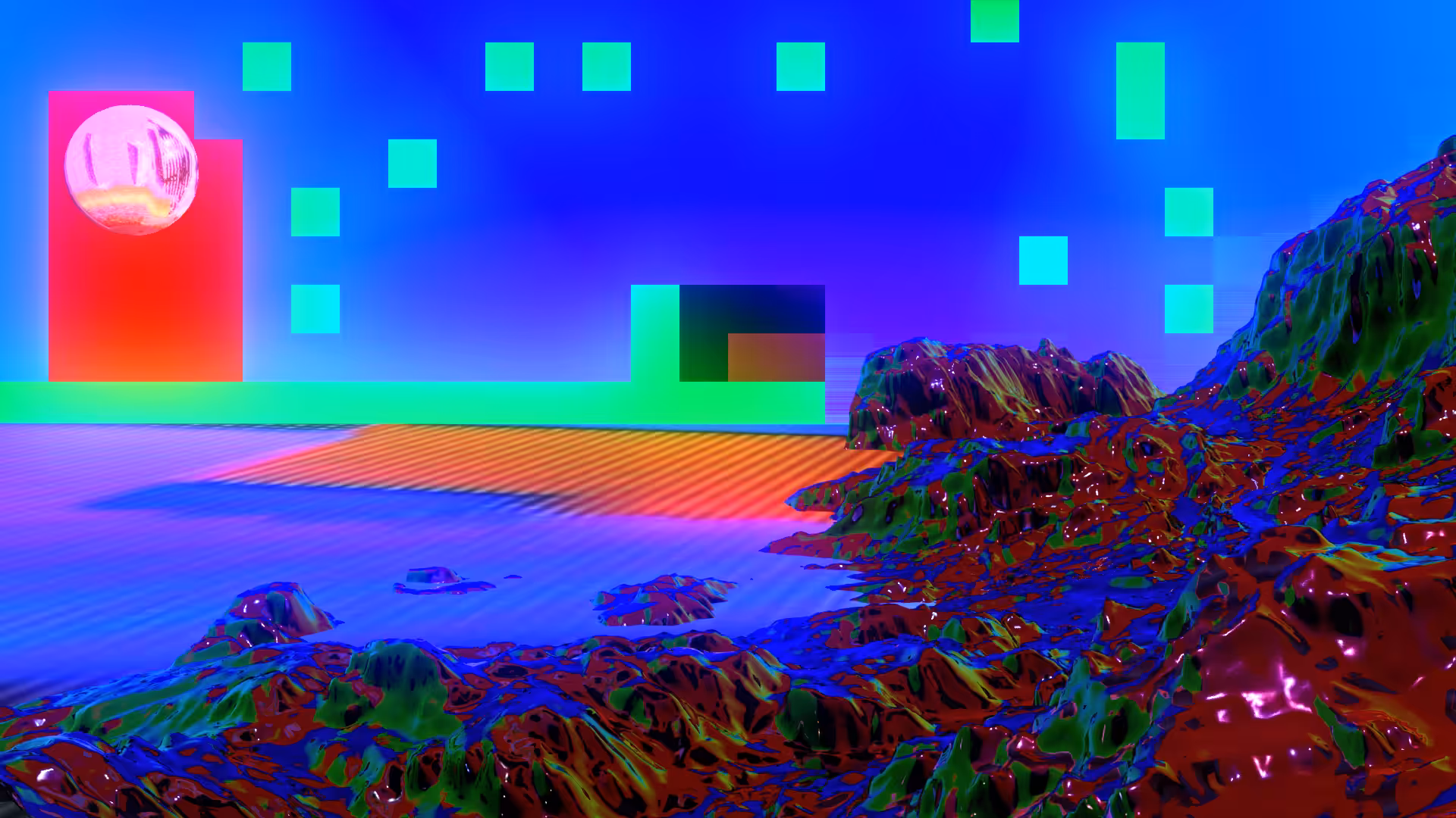 Accidental Pixel #8 "Divine Lights from the Sky Obscured by my Own Projections"