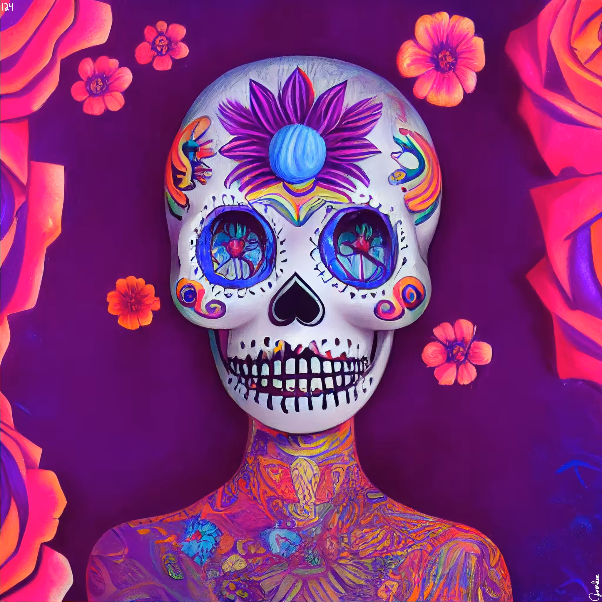 sugar skull #124