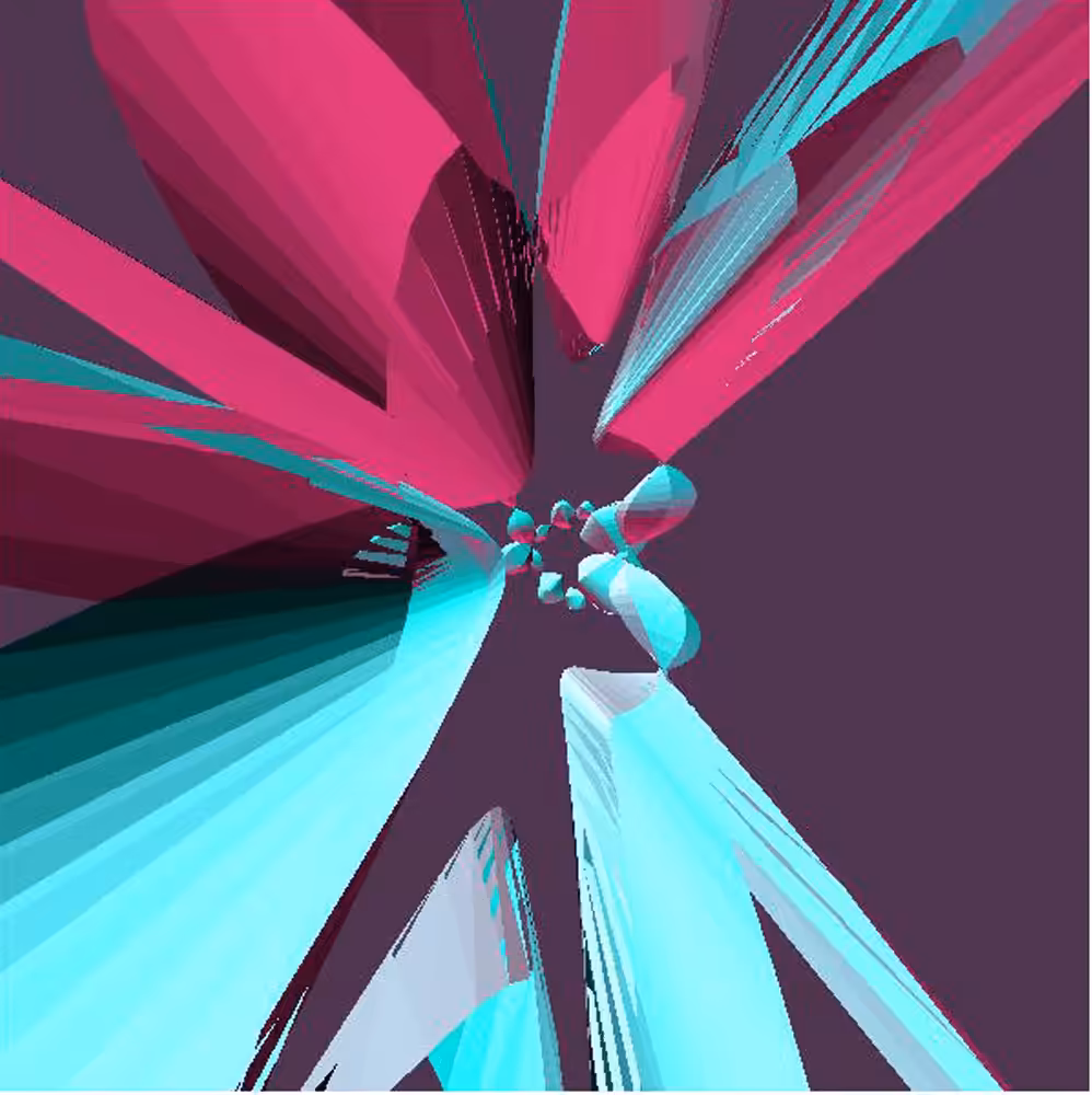 Lissajous Pink/Turquoise No.4