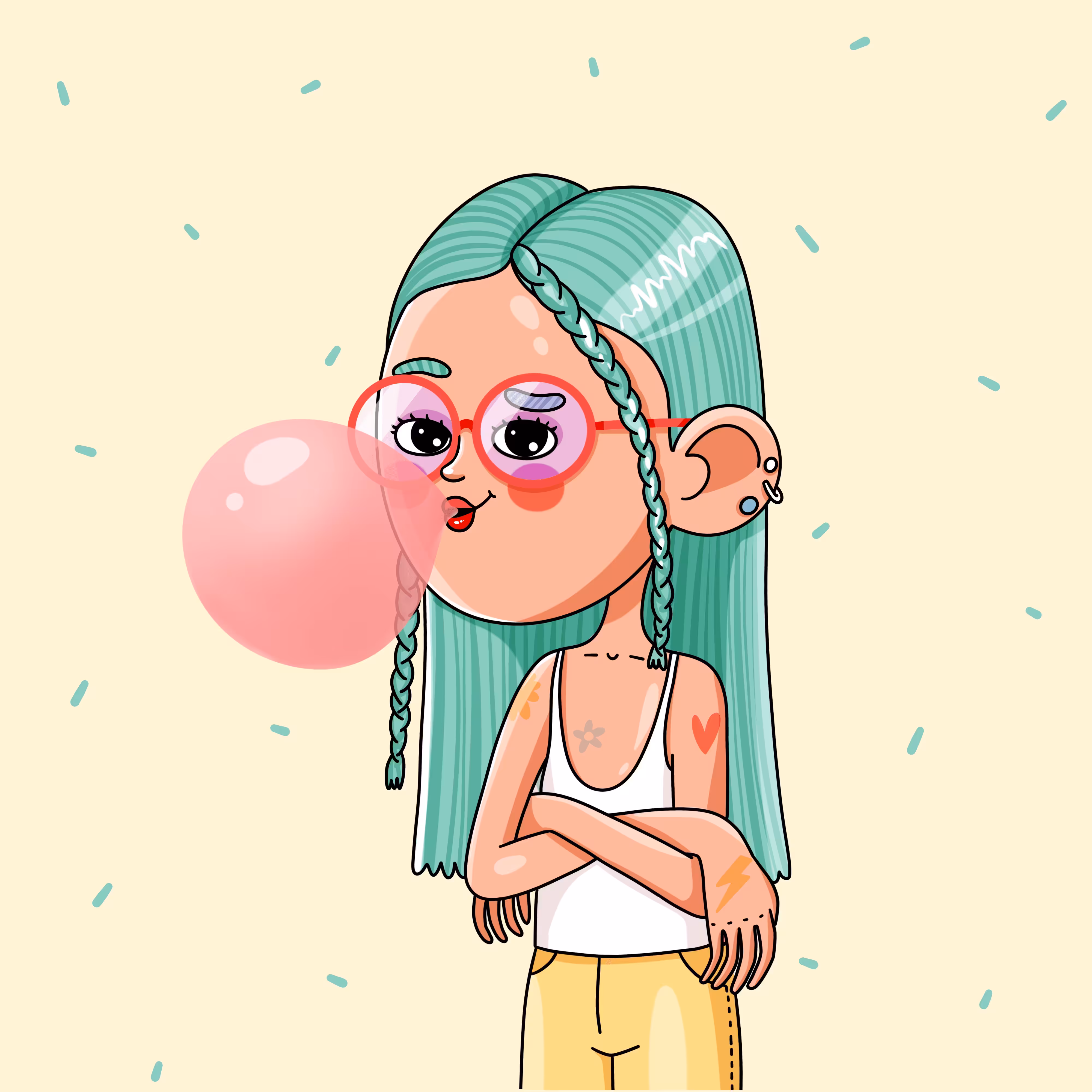 Green-haired Girl