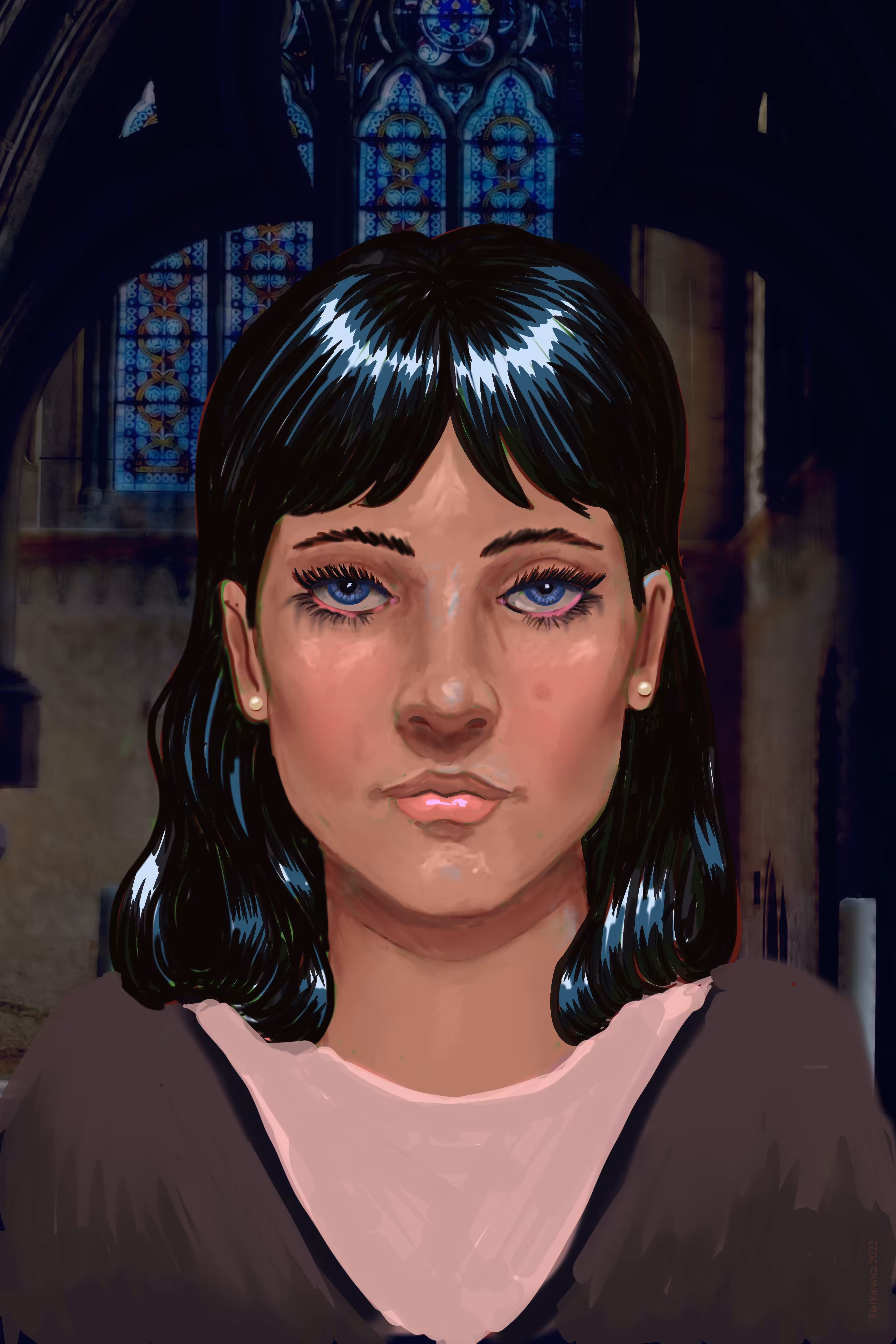 Girl in a Dark Church