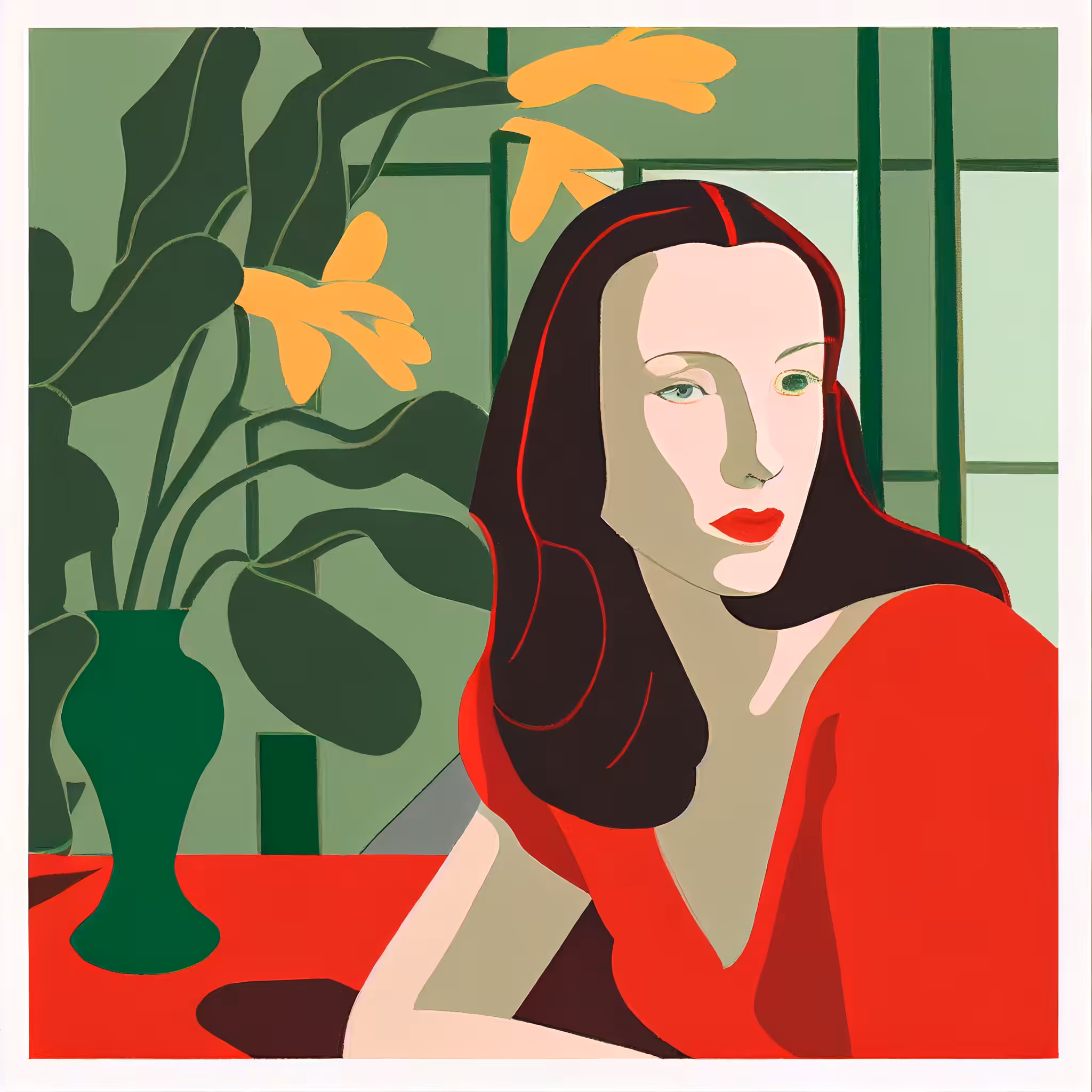 lady in red