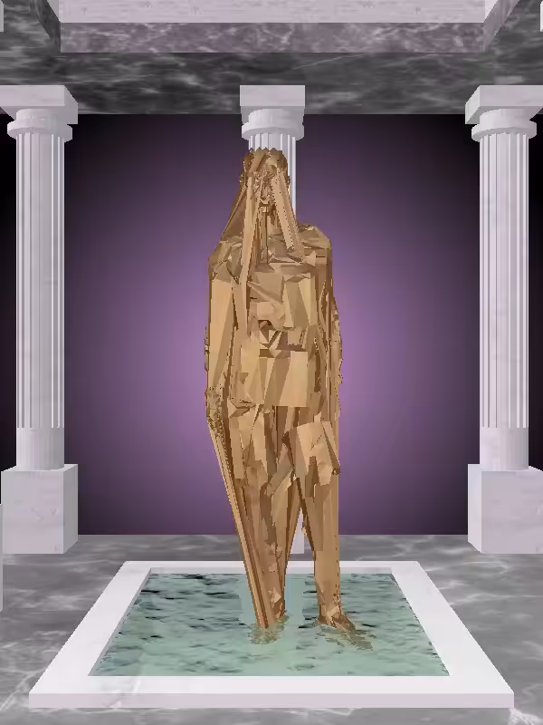 HeavenComputer: The Fragmented Angry Old Bronze Woman #692