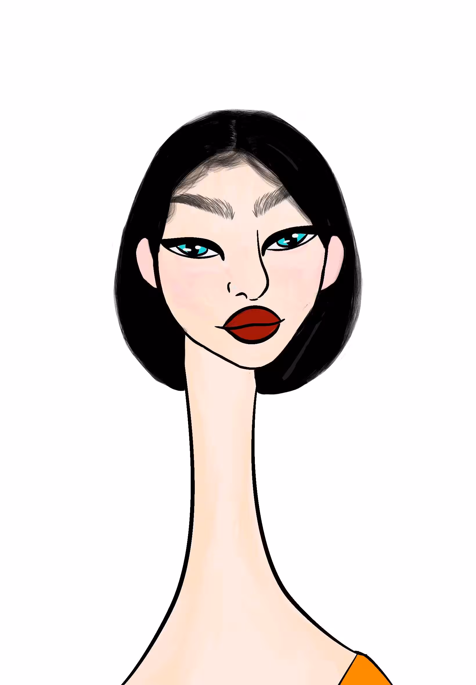 Long Neckie Ladies: Long Neckie Lady #2158