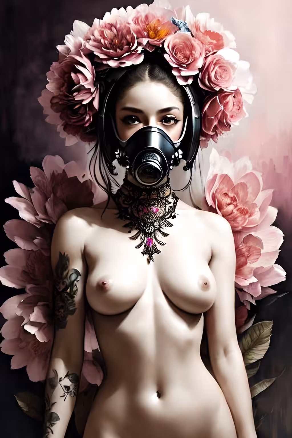 Girl and toxic planet 