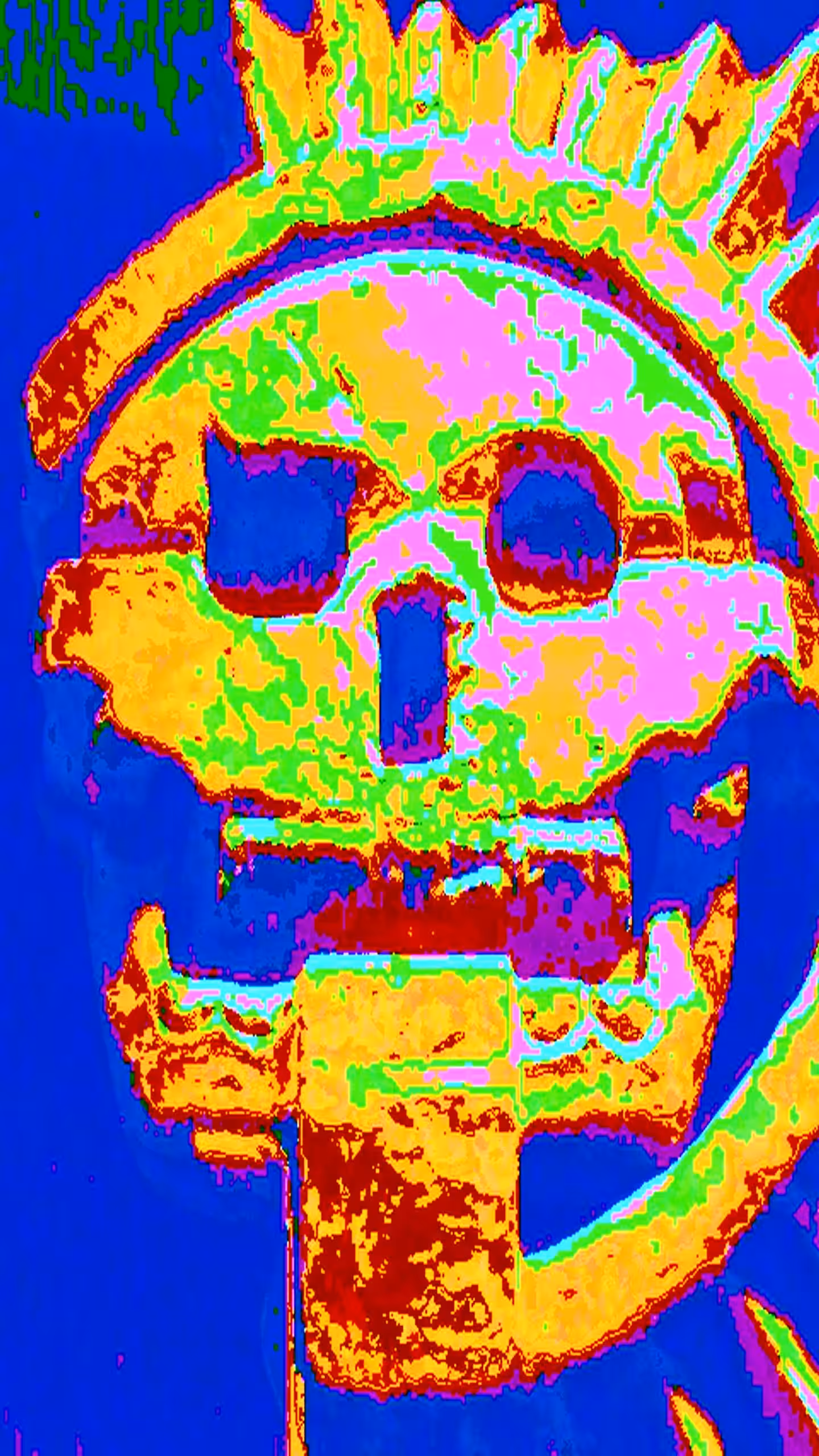 Mictlāntēcutli (Mutant Glitches Portrait)