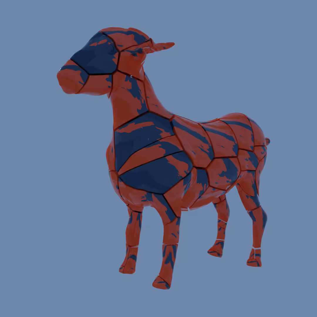 3D Goat Fractured