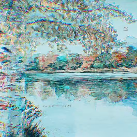 The Watercolor Corruption: Autumn Reflection Glitch