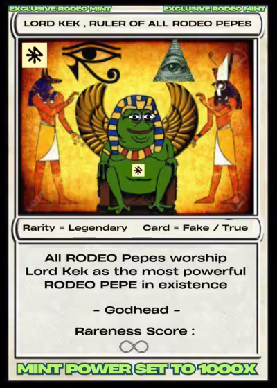 Rodeo posts: LORD RODEO KEK