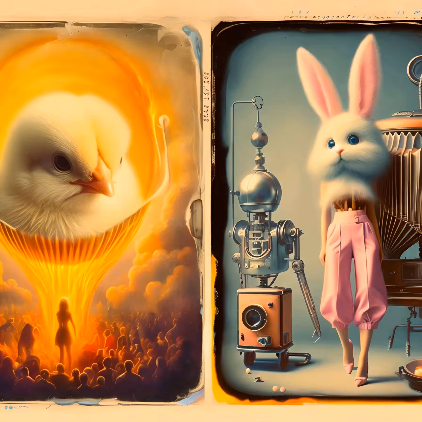 Pancakepie360 - Chick and Bunny