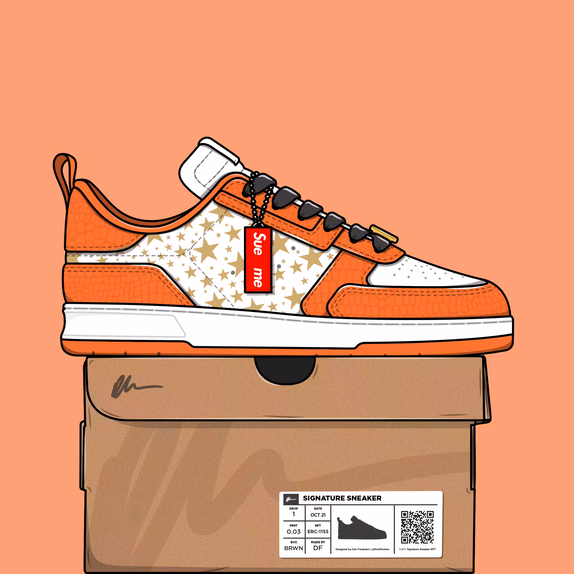 Signature Sneaker 'Sue me' (Orange) - #010
