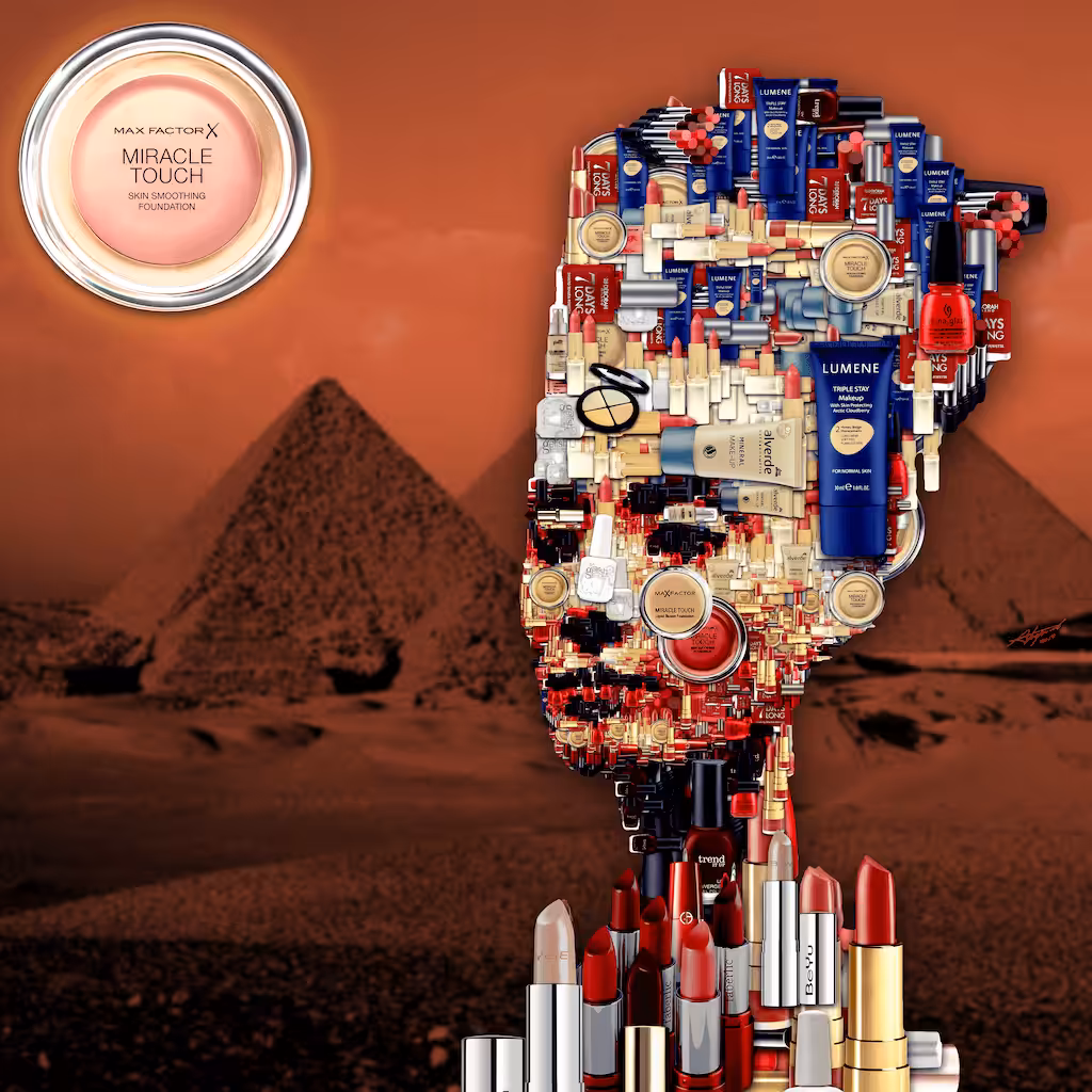Mindful Collages: Nefertiti in Cosmetics