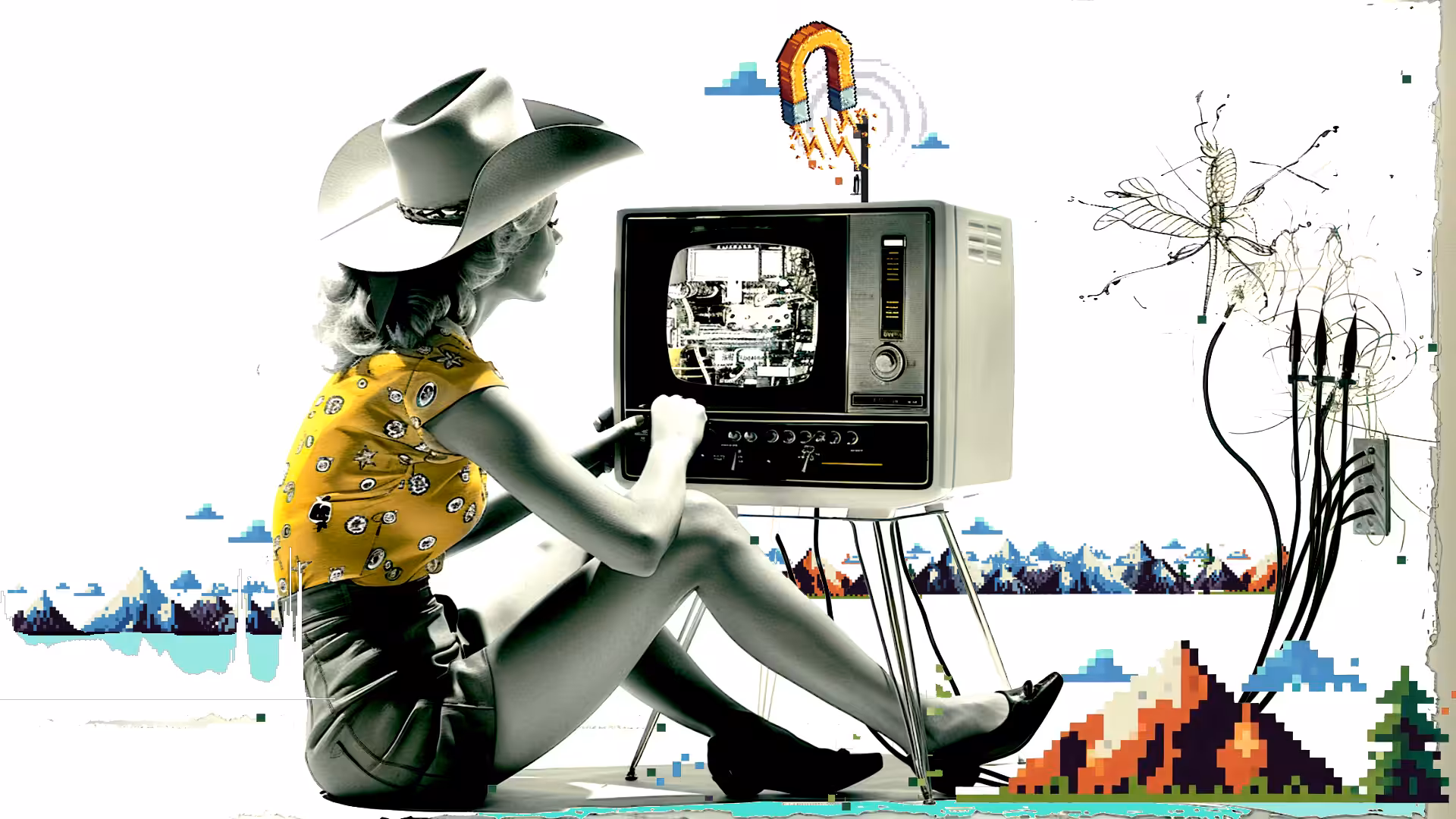 she watches Glitch Western on television