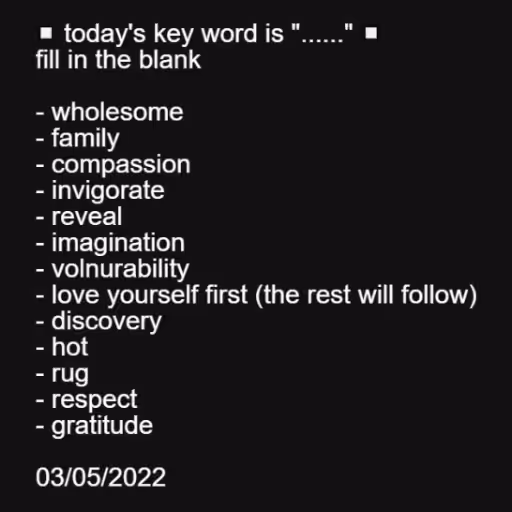 ◻️ today's key word ...