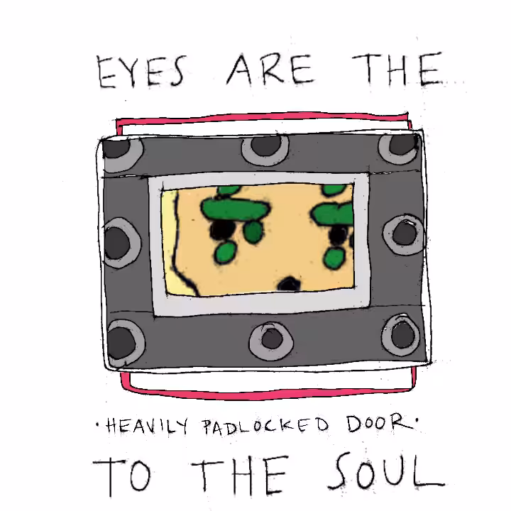 eyes are the heavily padlocked door to the soul