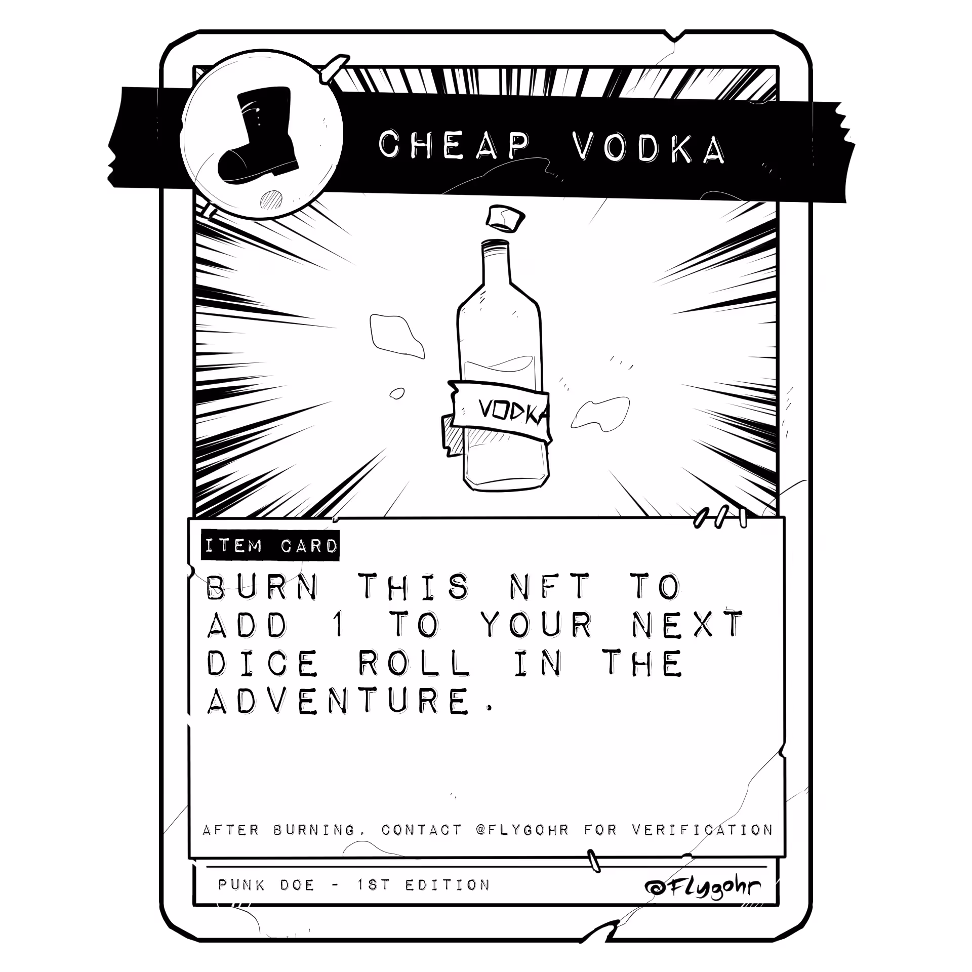 CHEAP VODKA | Original Item Card | 1st ED.