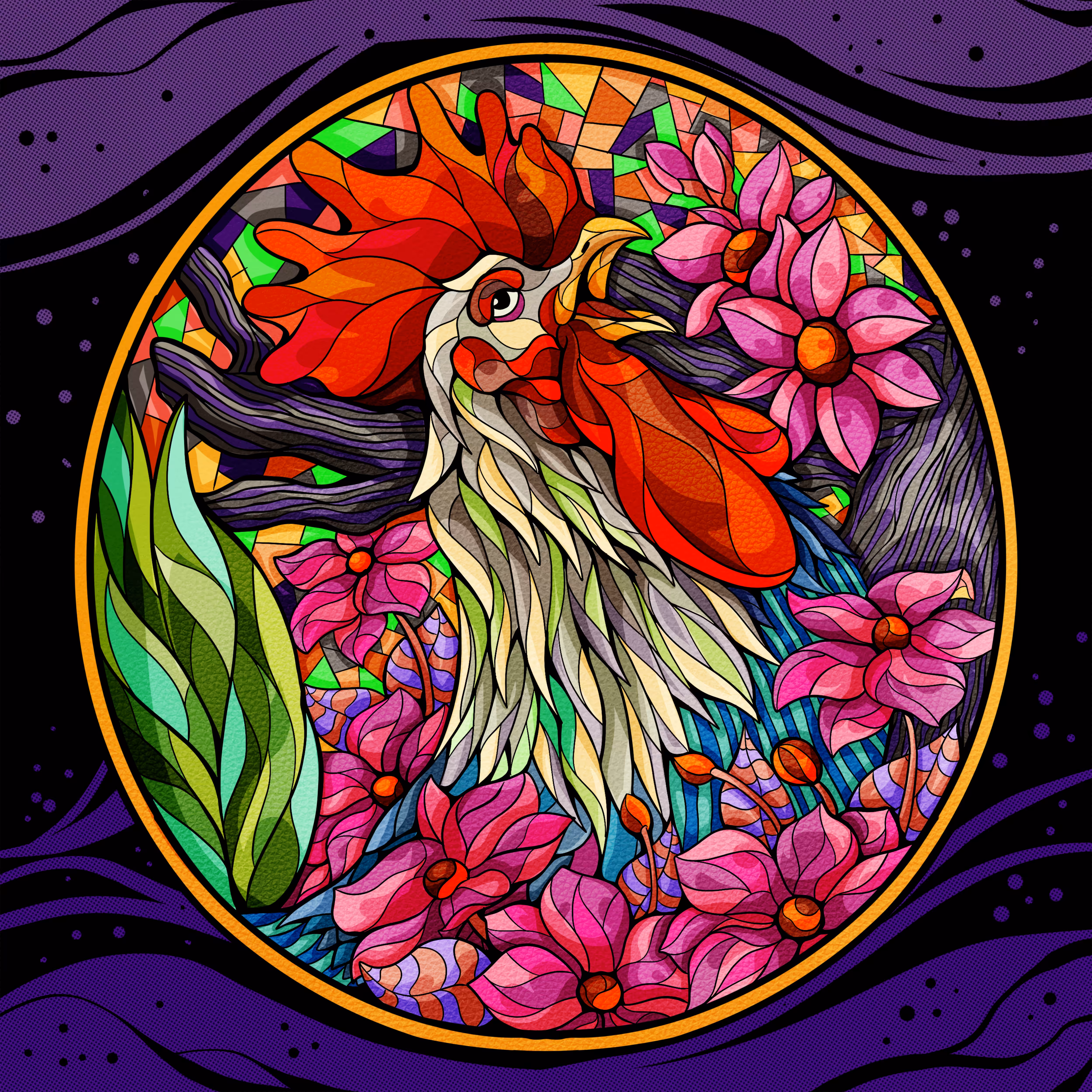 Stainedglass Coin #14